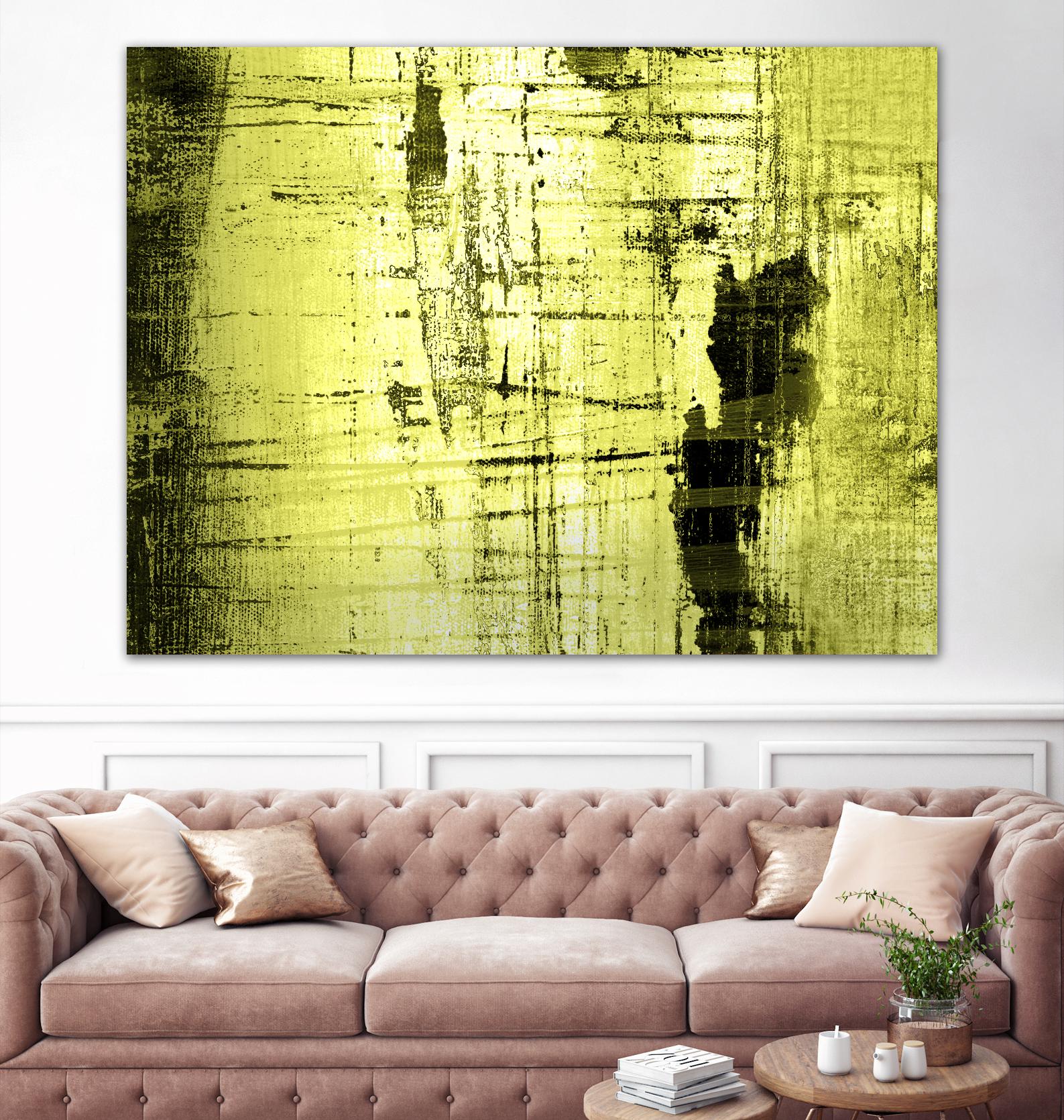Vert Lime by PI Studio on GIANT ART - black abstract