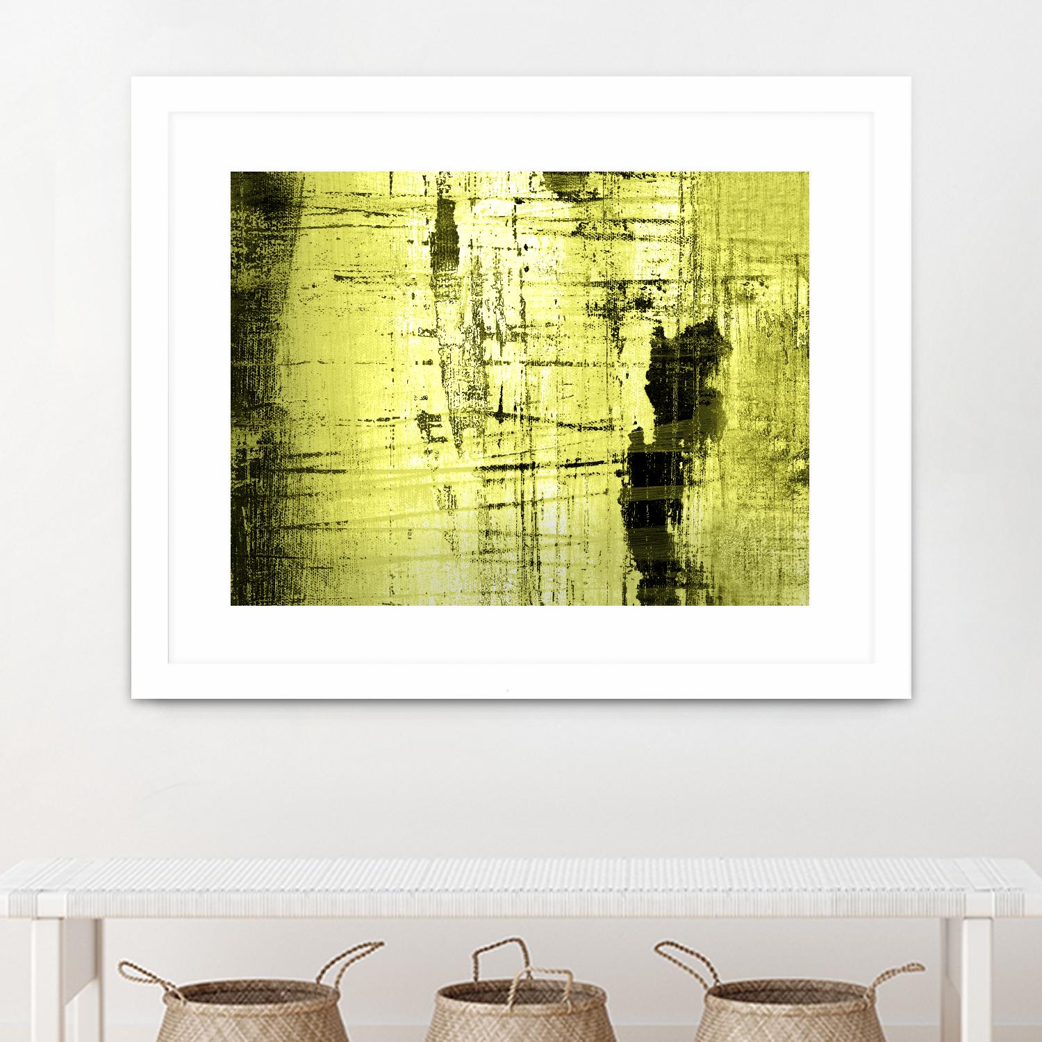 Vert Lime by PI Studio on GIANT ART - black abstract
