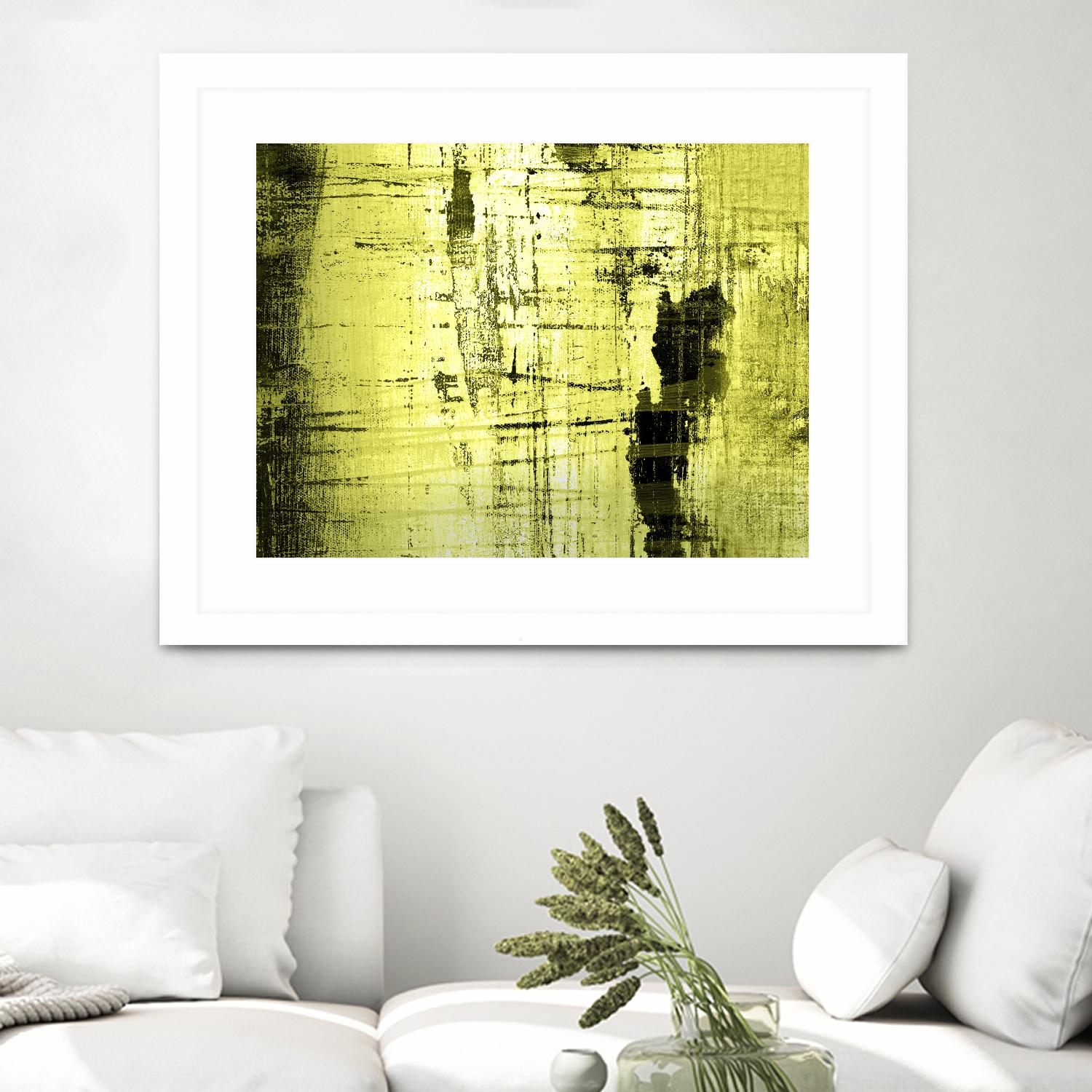 Vert Lime by PI Studio on GIANT ART - black abstract