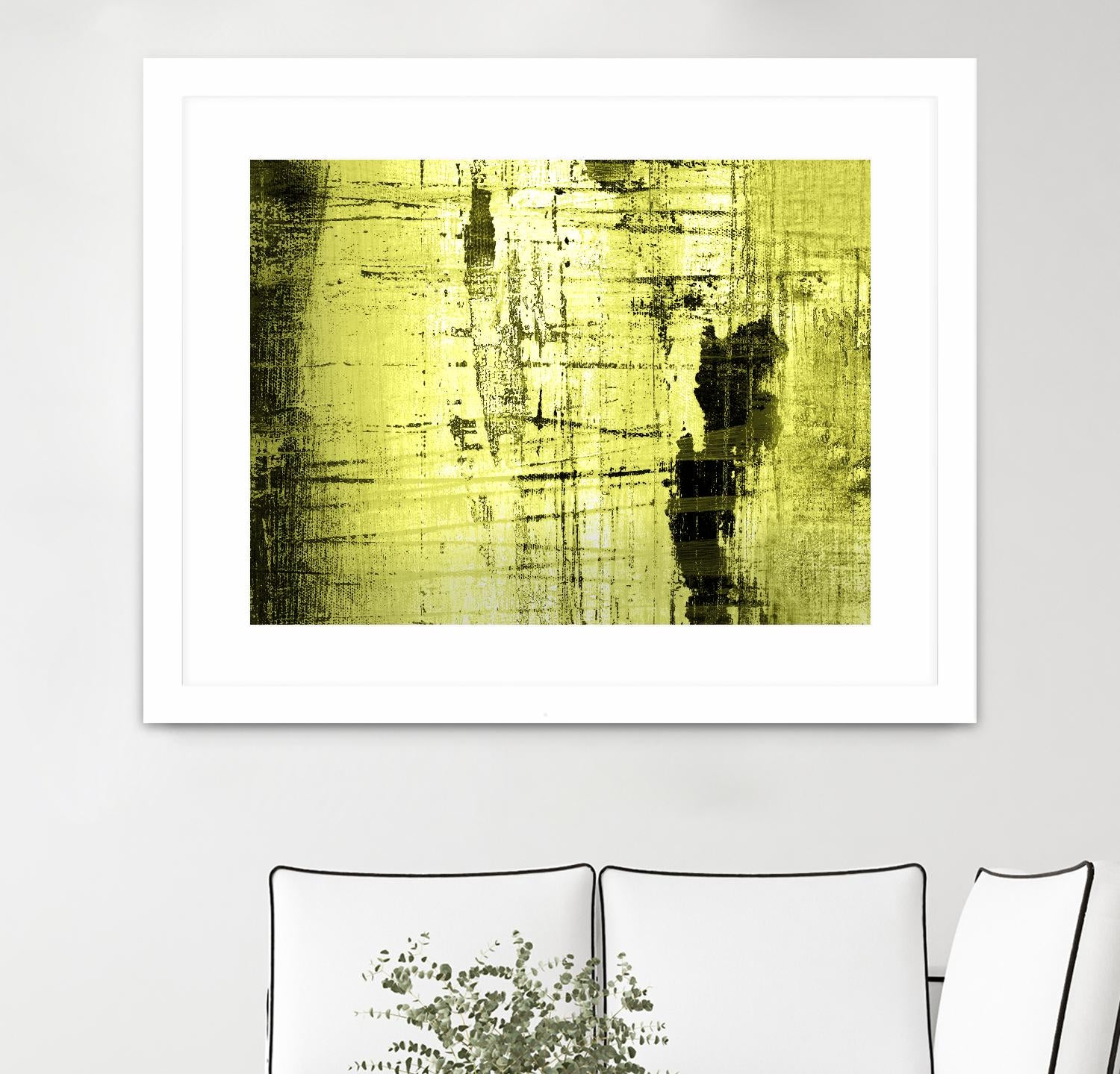 Vert Lime by PI Studio on GIANT ART - black abstract