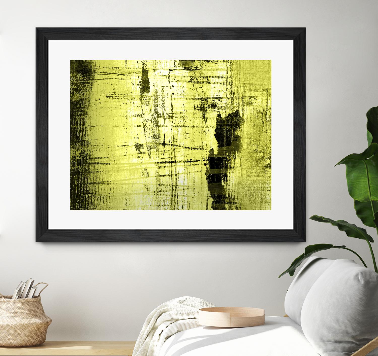 Vert Lime by PI Studio on GIANT ART - black abstract