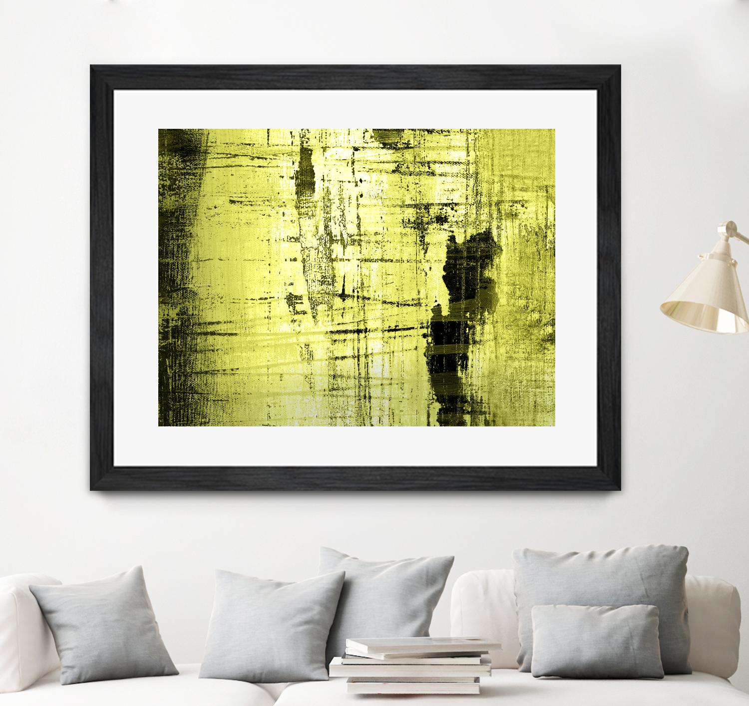 Vert Lime by PI Studio on GIANT ART - black abstract