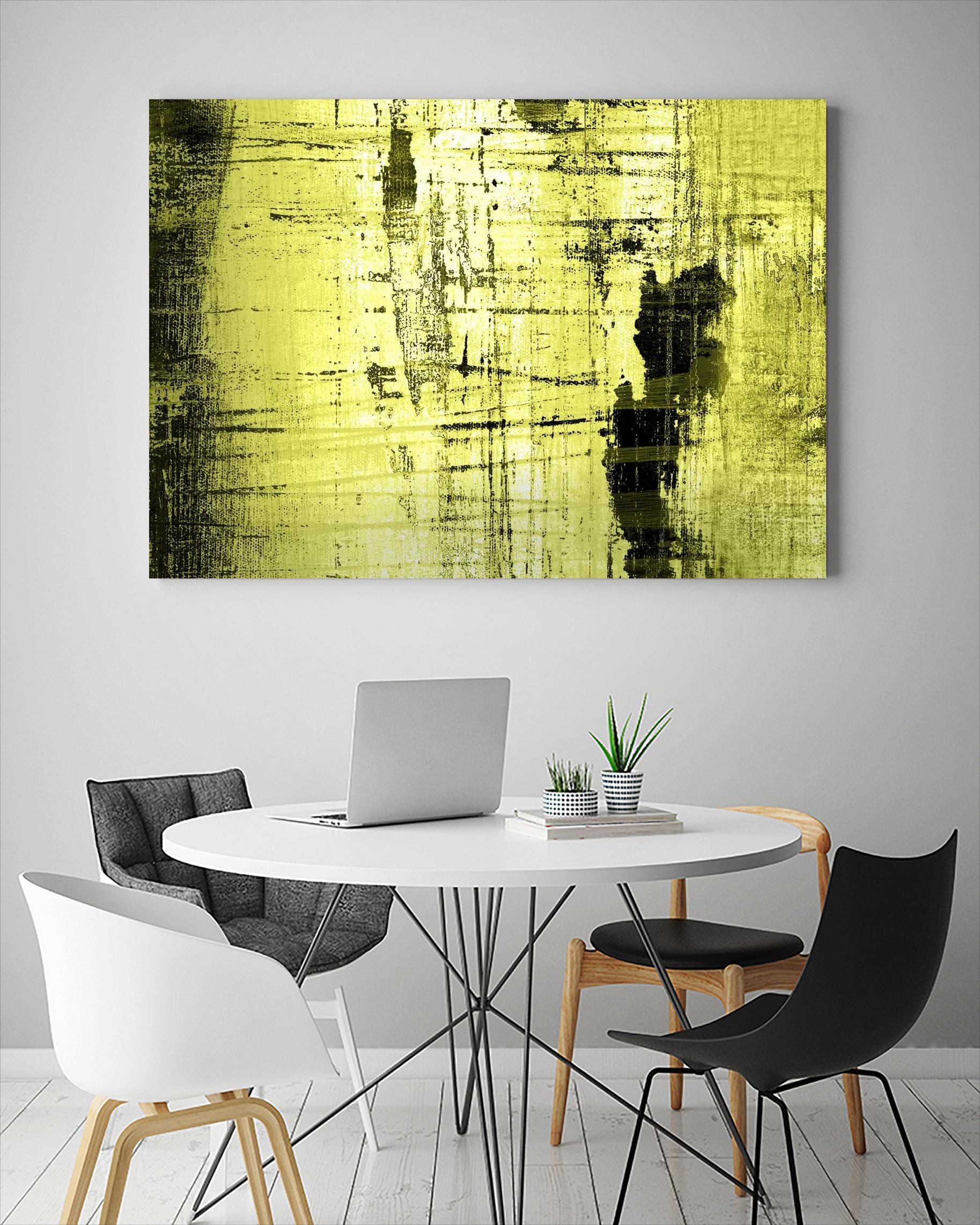Vert Lime by PI Studio on GIANT ART - black abstract