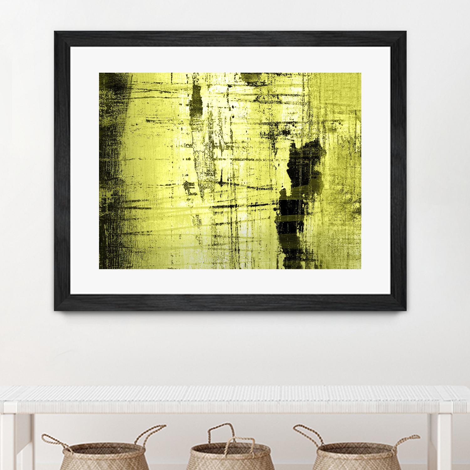 Vert Lime by PI Studio on GIANT ART - black abstract