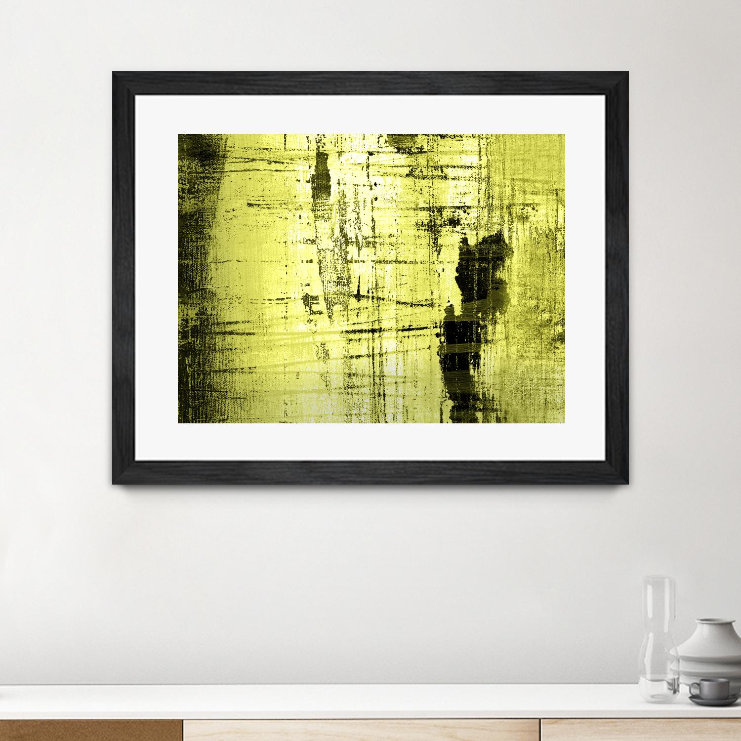 Vert Lime by PI Studio on GIANT ART - black abstract