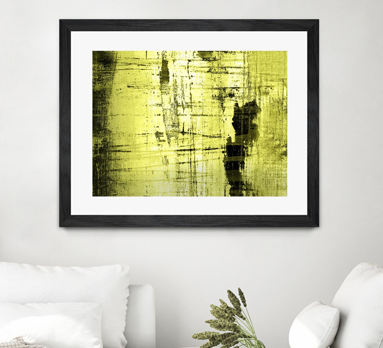 Vert Lime by PI Studio on GIANT ART - black abstract
