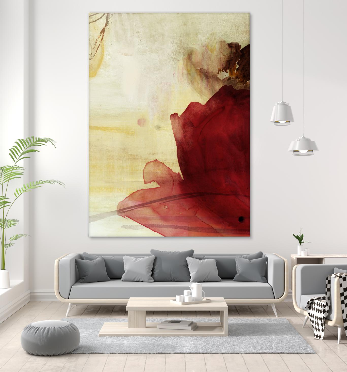 Georgia I by PI Studio on GIANT ART - red floral