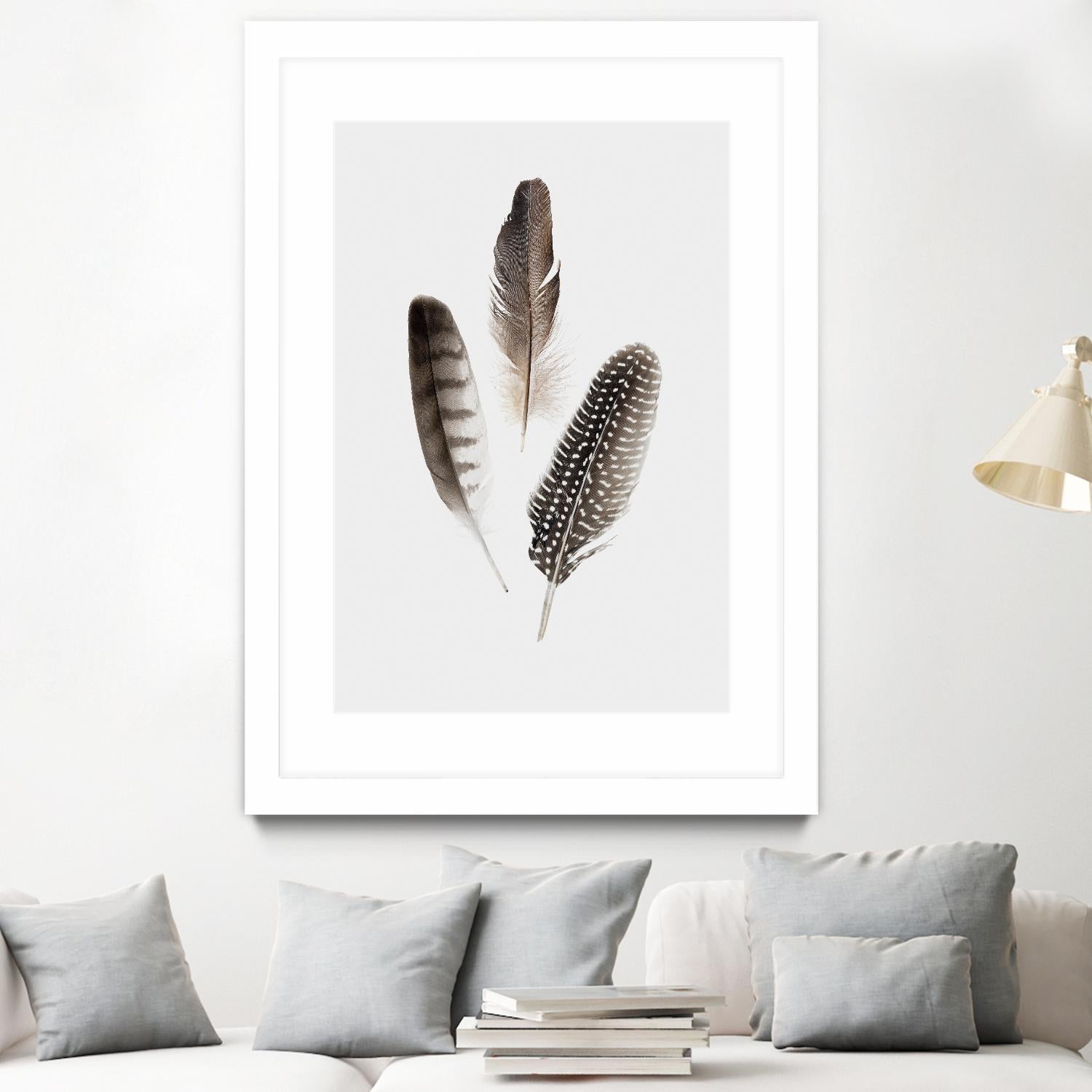 Feathers I by PI Studio on GIANT ART - brown animals