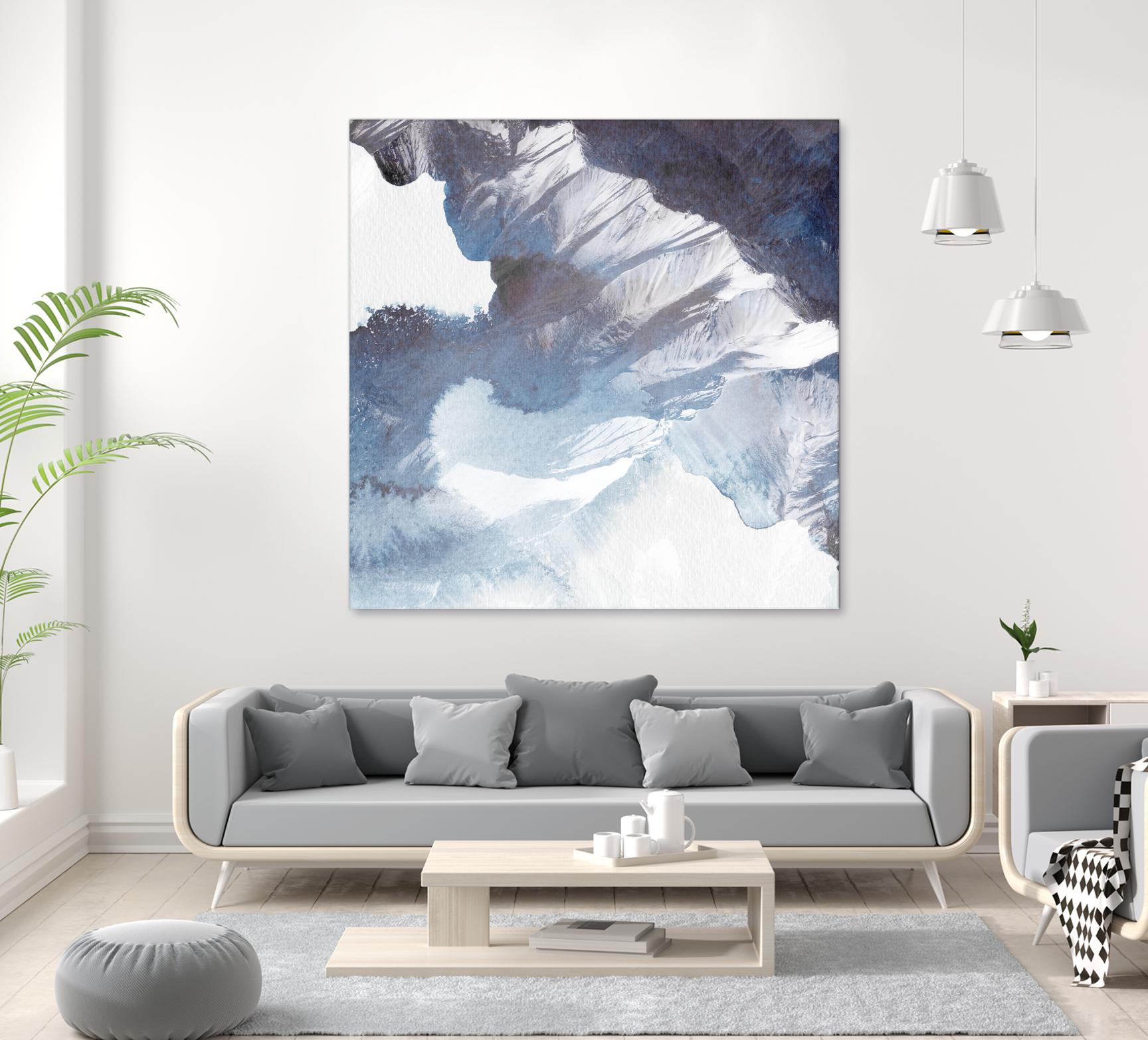 Blue Canyon by PI Studio on GIANT ART - white abstract