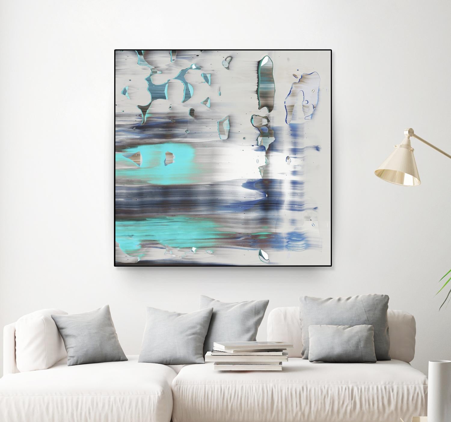 Blue Swim II by PI Studio on GIANT ART - grey abstract
