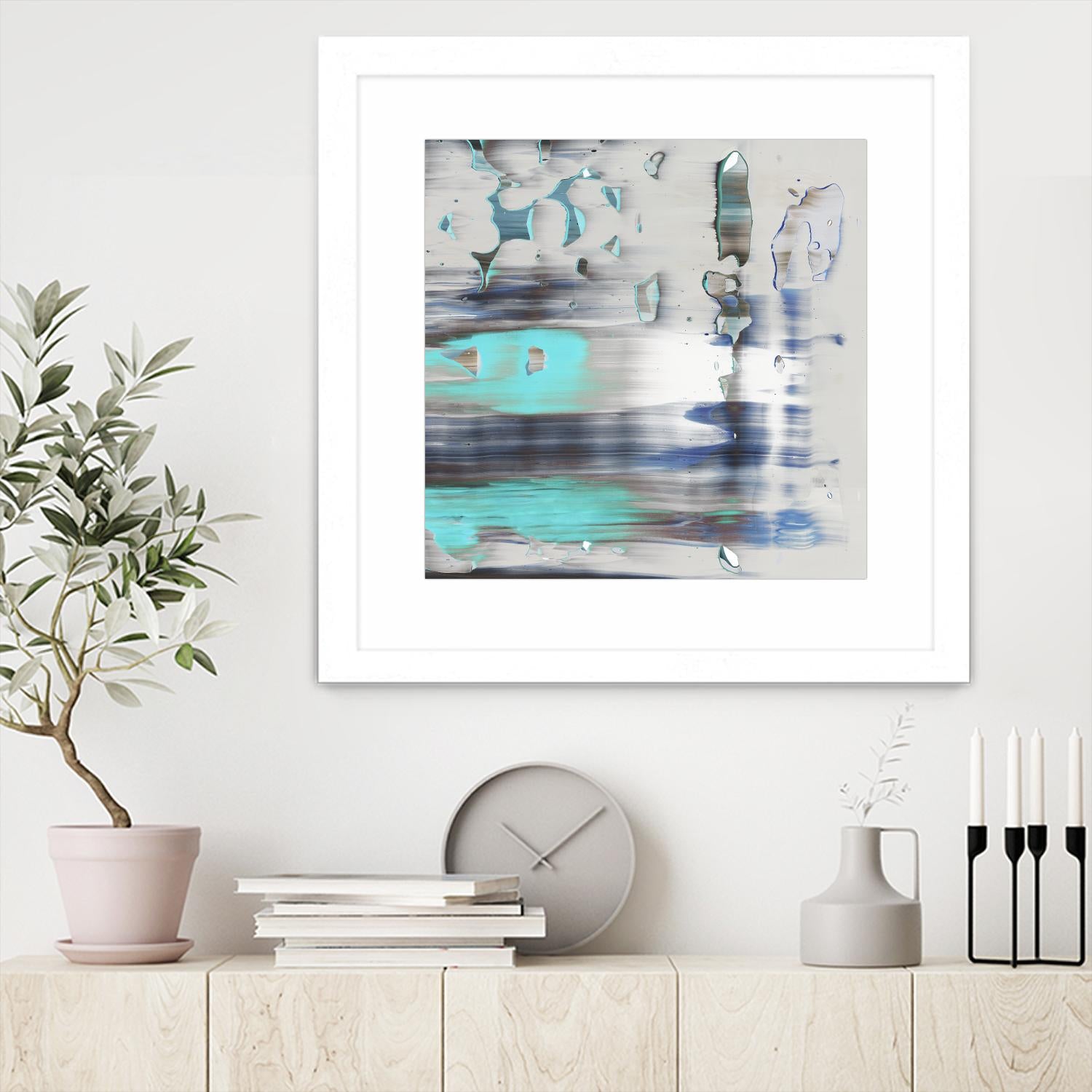 Blue Swim II by PI Studio on GIANT ART - grey abstract