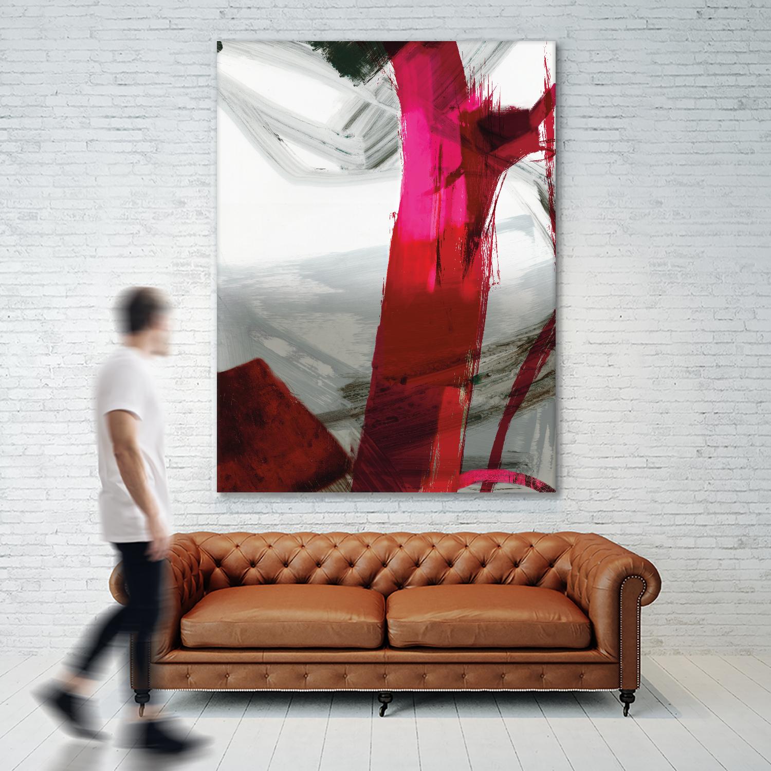 Fuschia I by PI Studio on GIANT ART - grey abstract
