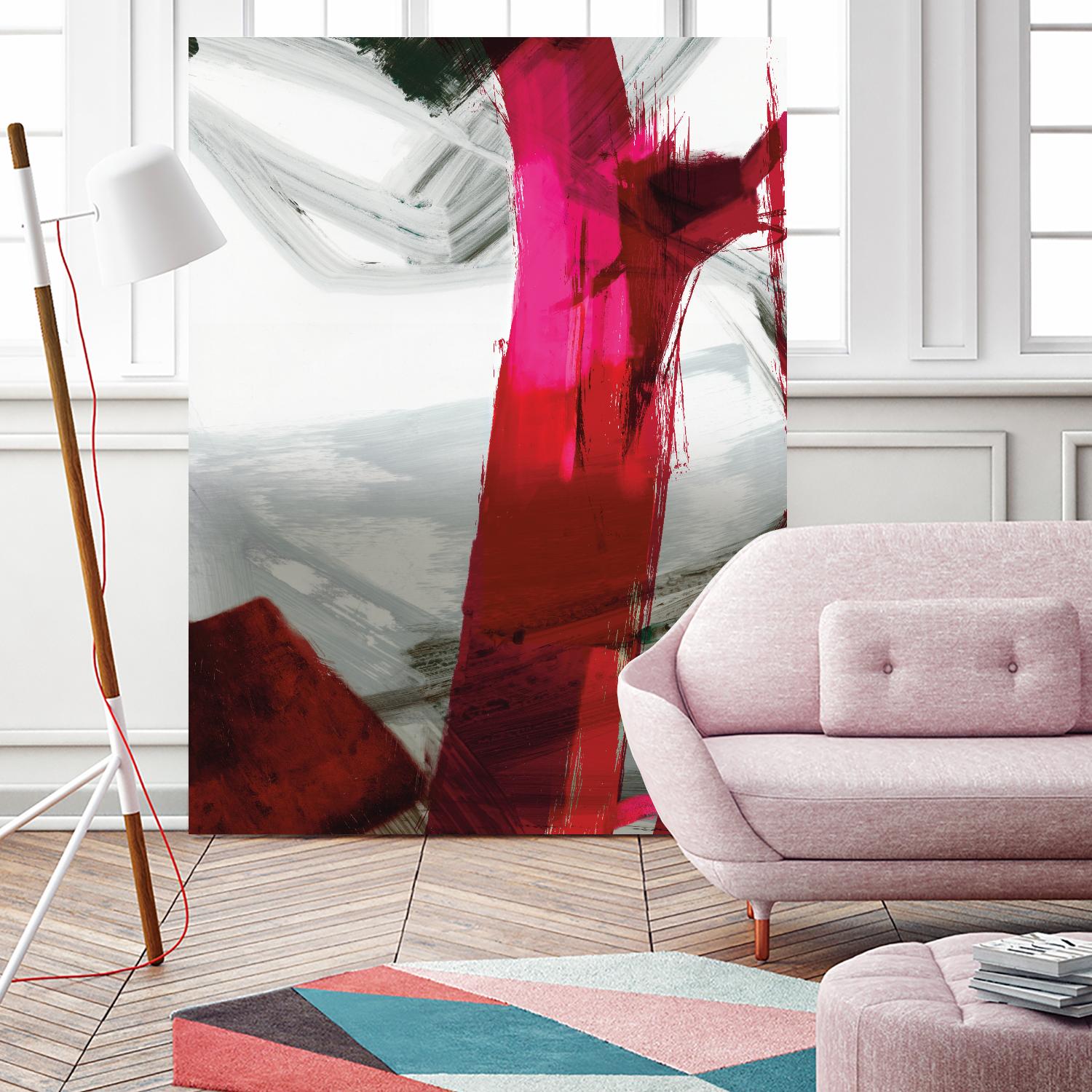 Fuschia I by PI Studio on GIANT ART - grey abstract