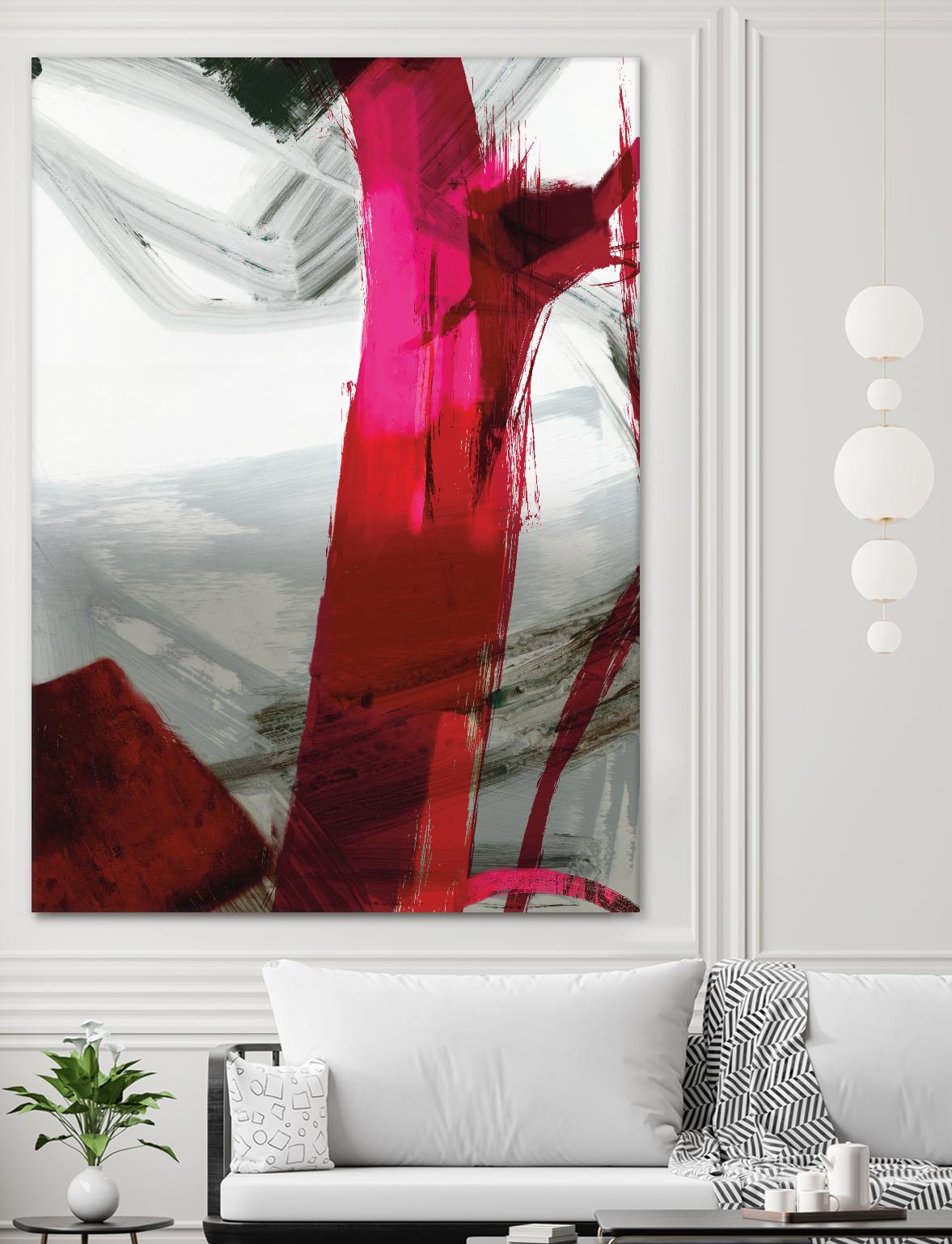 Fuschia I by PI Studio on GIANT ART - grey abstract