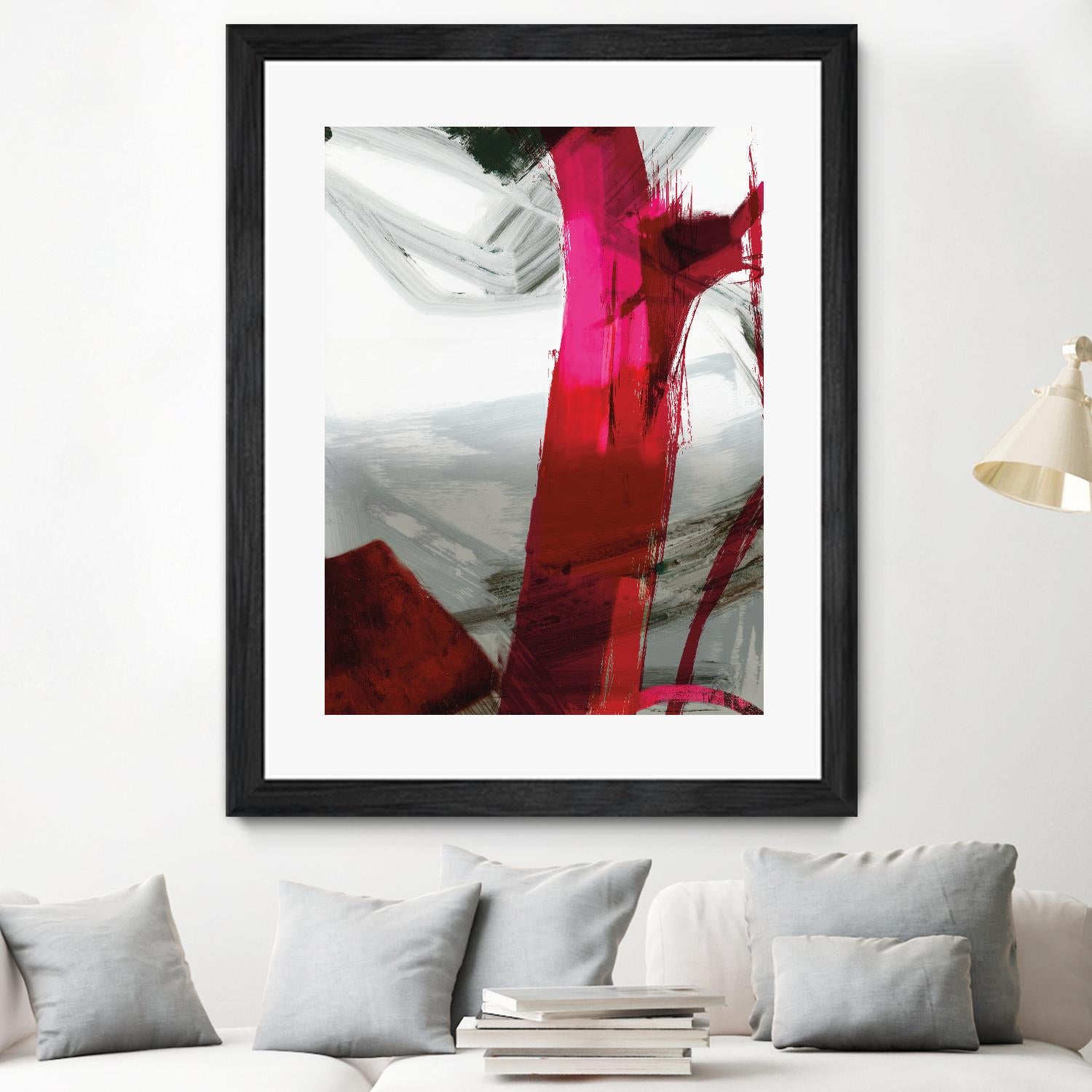 Fuschia I by PI Studio on GIANT ART - grey abstract