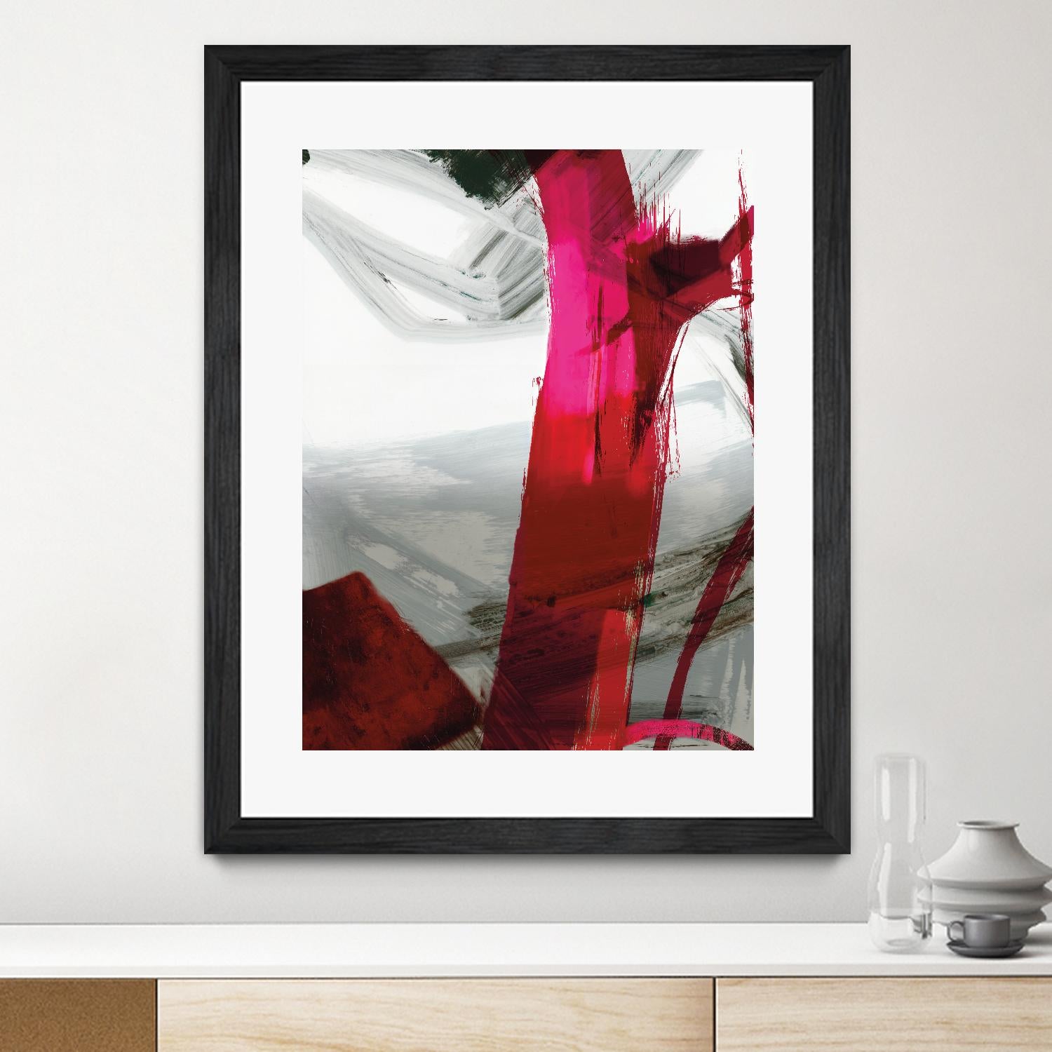 Fuschia I by PI Studio on GIANT ART - grey abstract