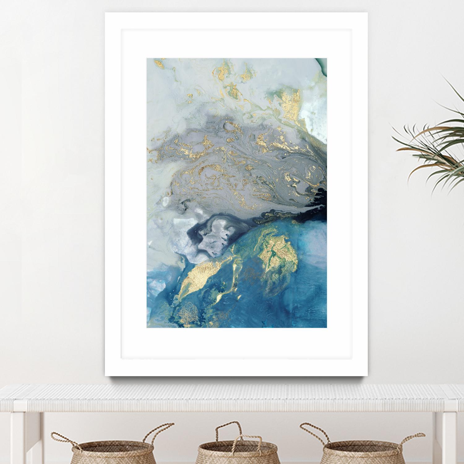 Ocean Splash I by PI Studio on GIANT ART - blue abstract