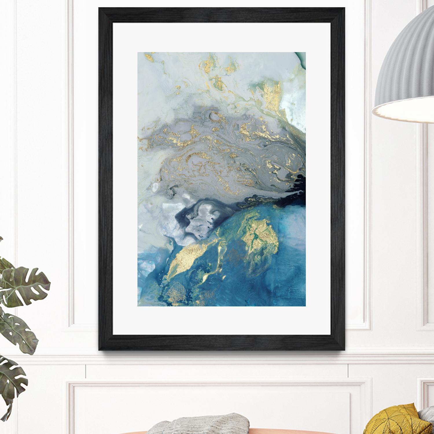 Ocean Splash I by PI Studio on GIANT ART - blue abstract