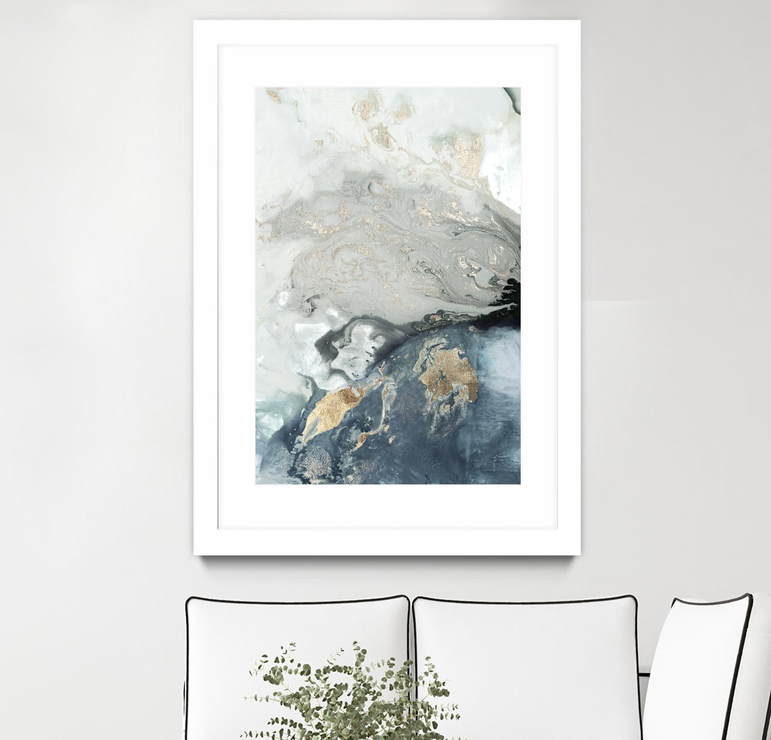 Ocean Splash I Indigo Version by PI Studio on GIANT ART - blue abstract