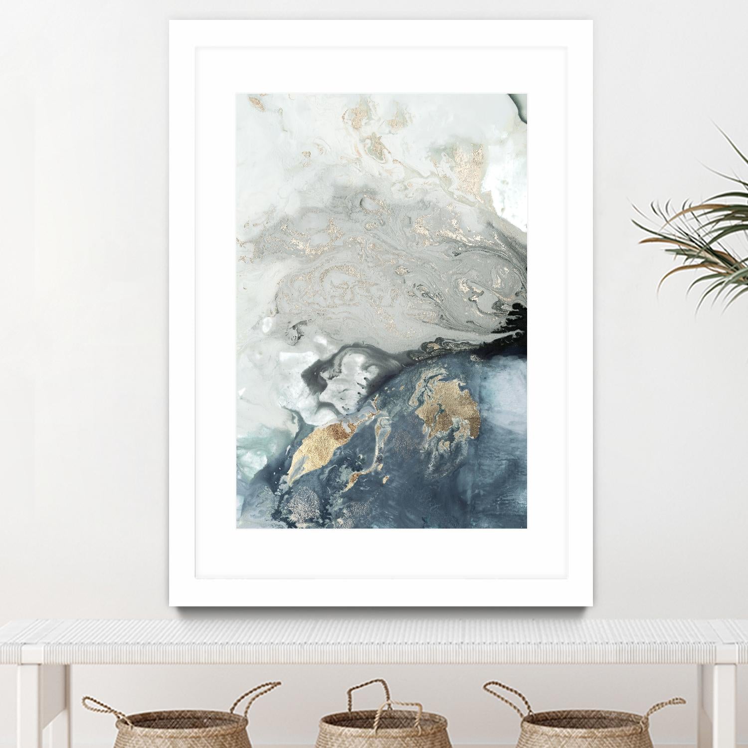 Ocean Splash I Indigo Version by PI Studio on GIANT ART - blue abstract