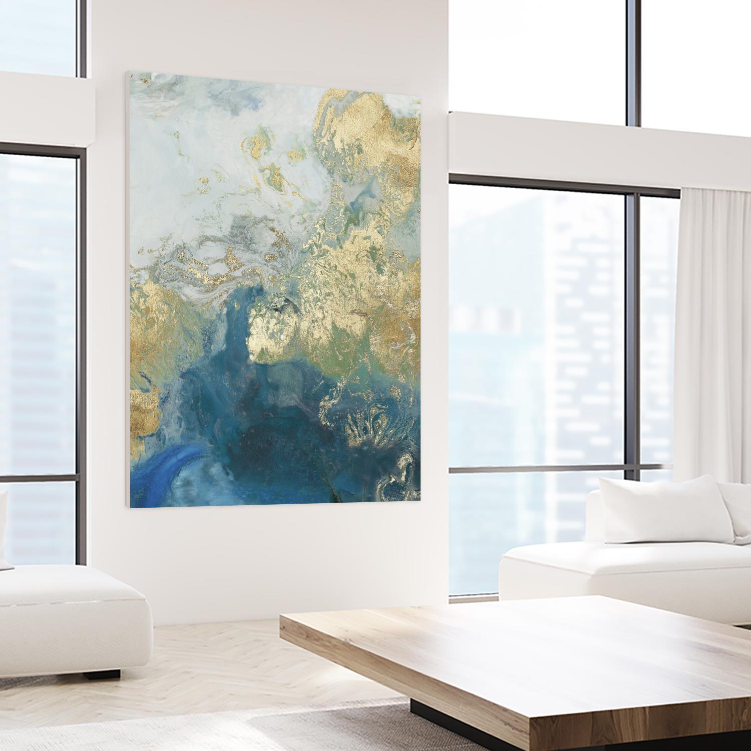 Ocean Splash II by PI Studio on GIANT ART - gold abstract