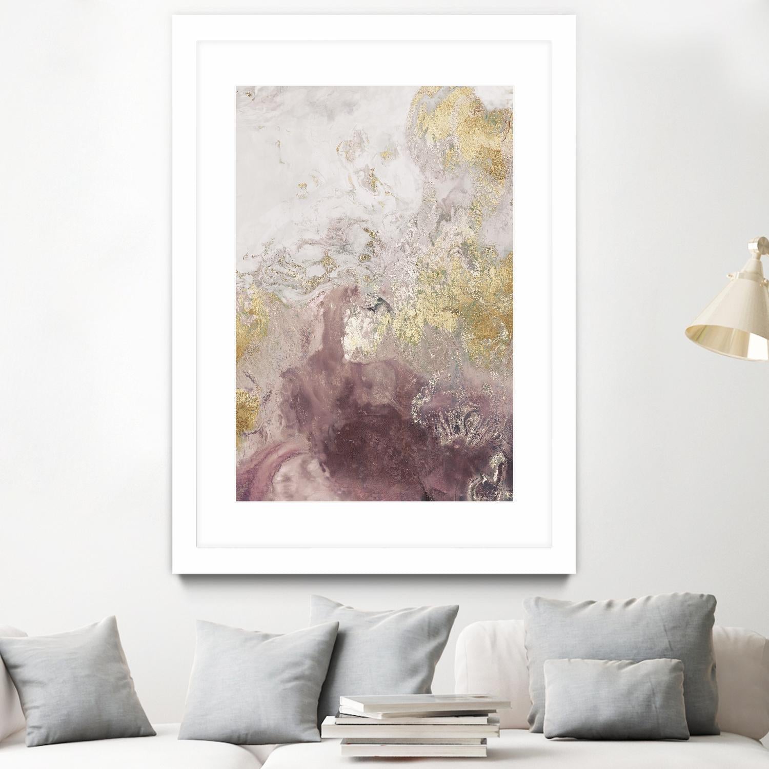 Ocean Splash II Burgundy Version by PI Studio on GIANT ART - gold abstract