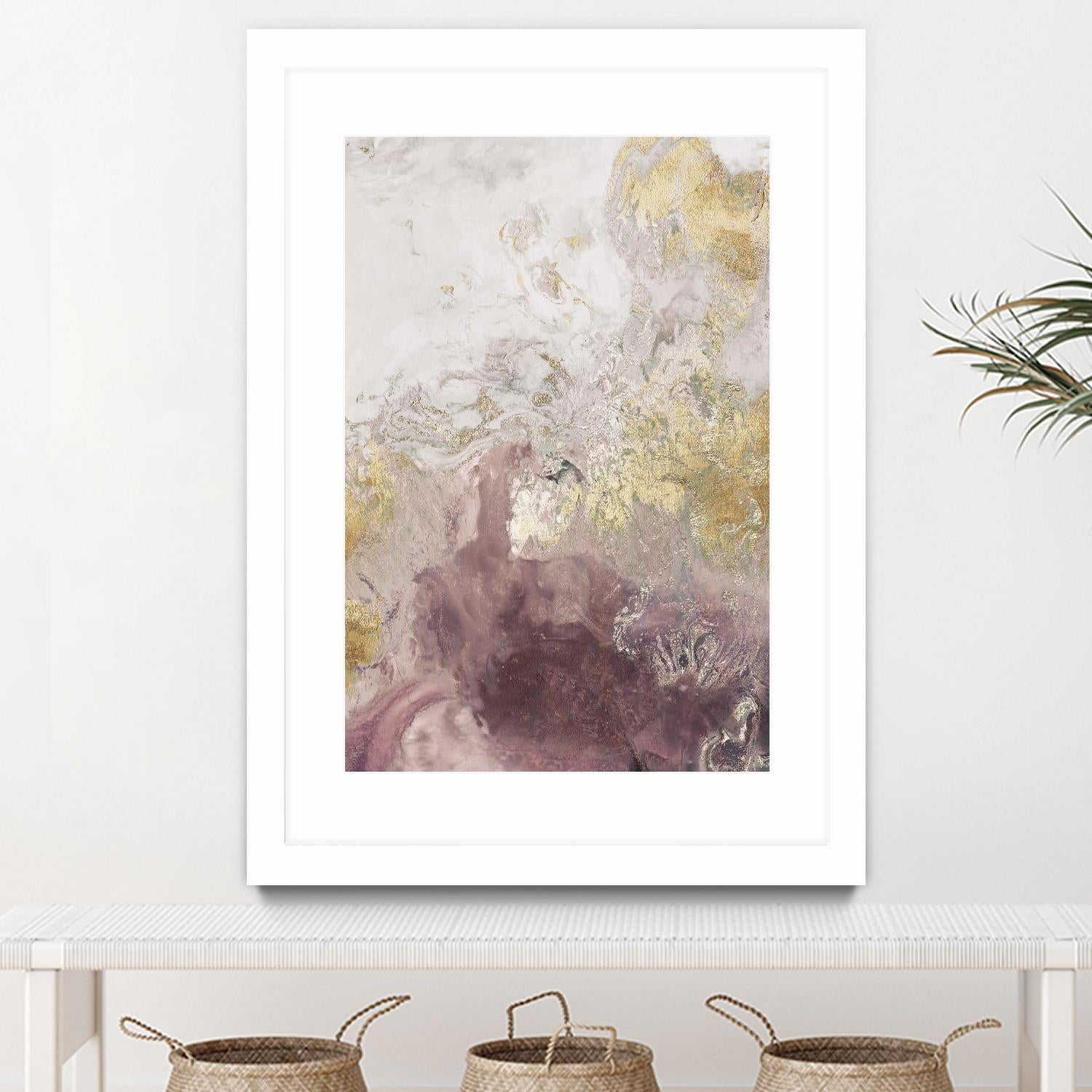 Ocean Splash II Burgundy Version by PI Studio on GIANT ART - gold abstract