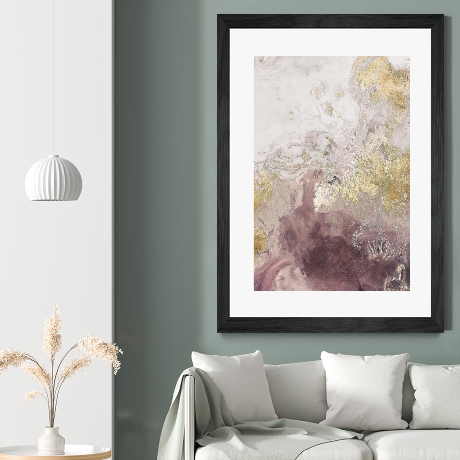 Ocean Splash II Burgundy Version by PI Studio on GIANT ART - gold abstract