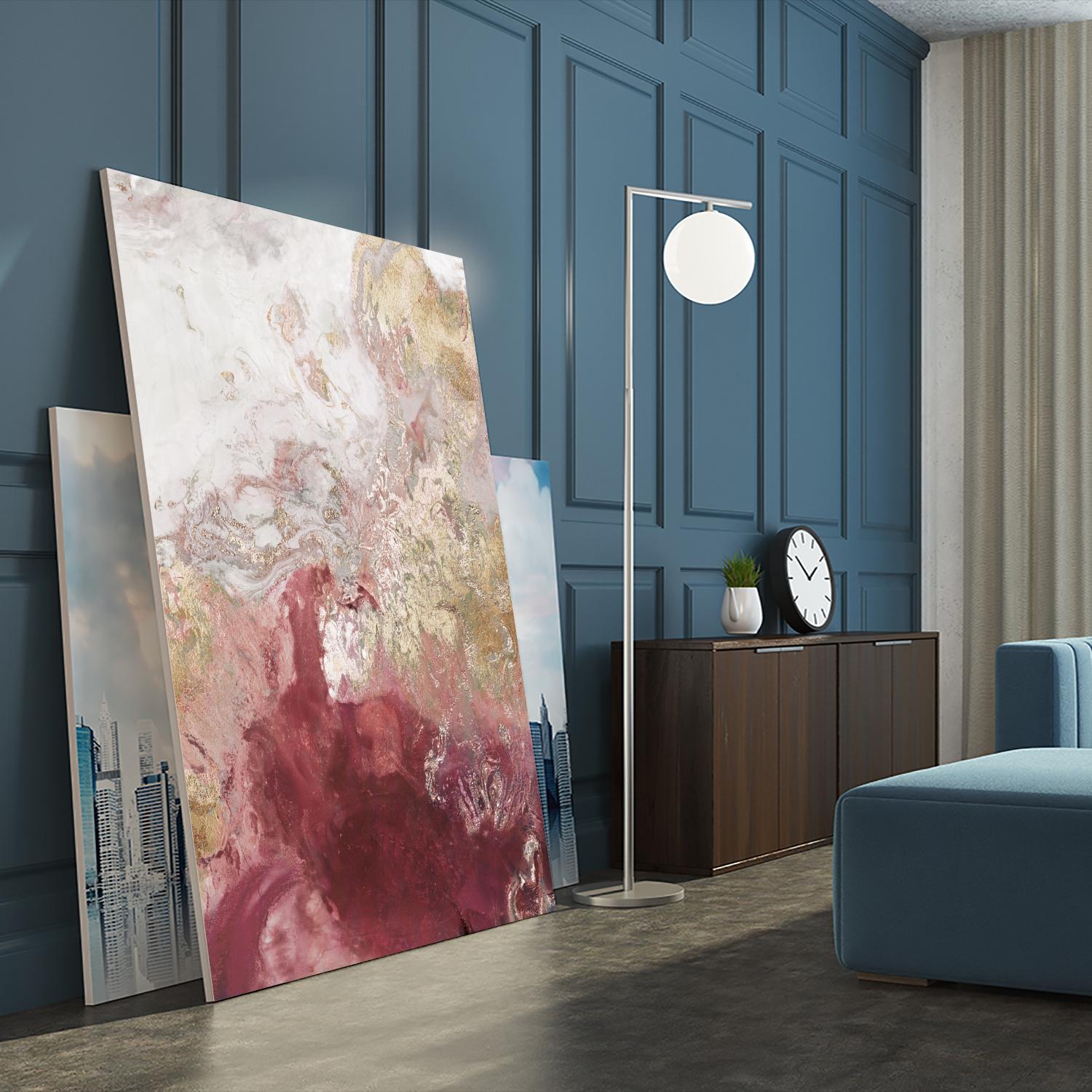 Ocean Splash II Crimson Version by PI Studio on GIANT ART - gold abstract