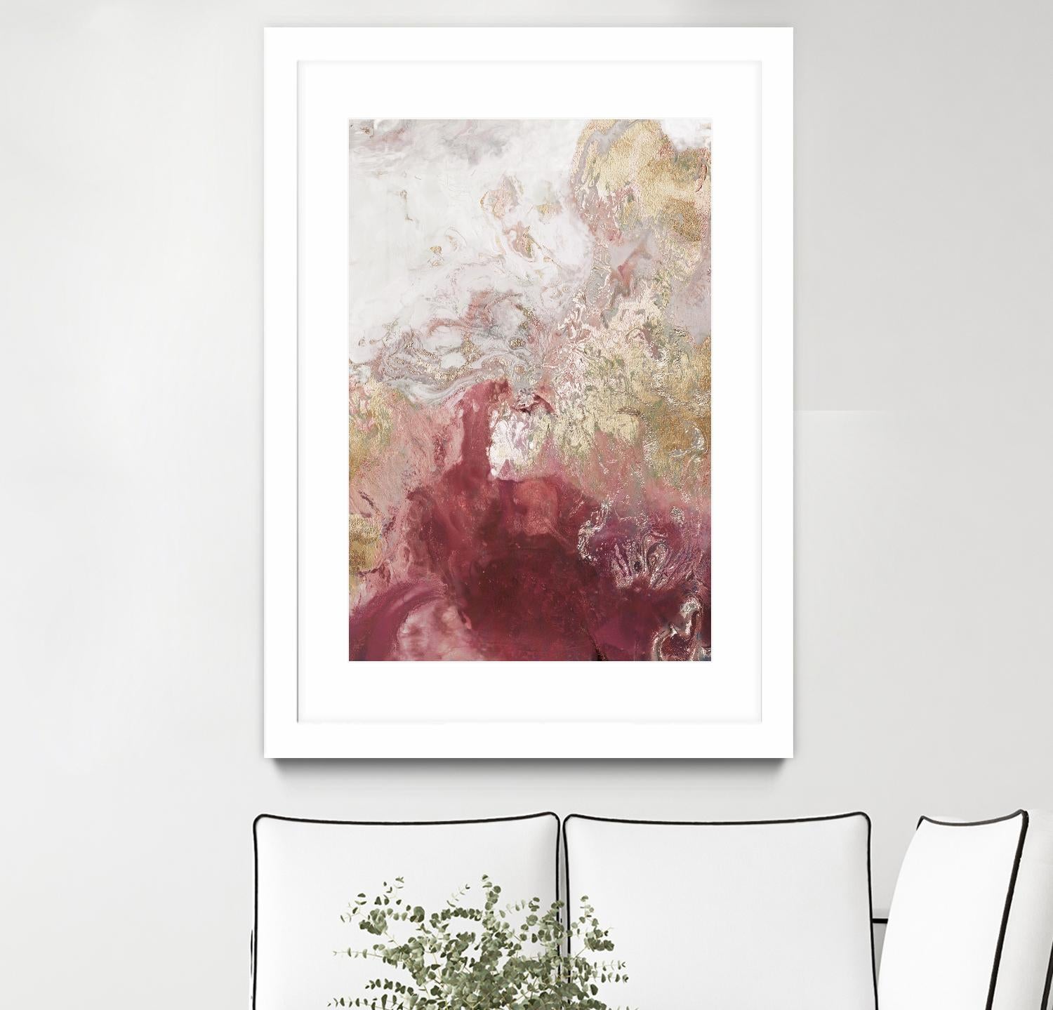 Ocean Splash II Crimson Version by PI Studio on GIANT ART - gold abstract