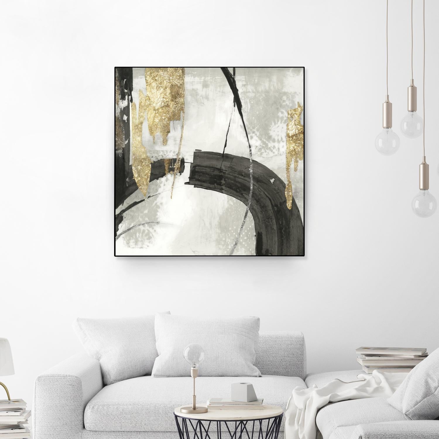 Black Ink I Gold Version by PI Studio on GIANT ART - black abstract