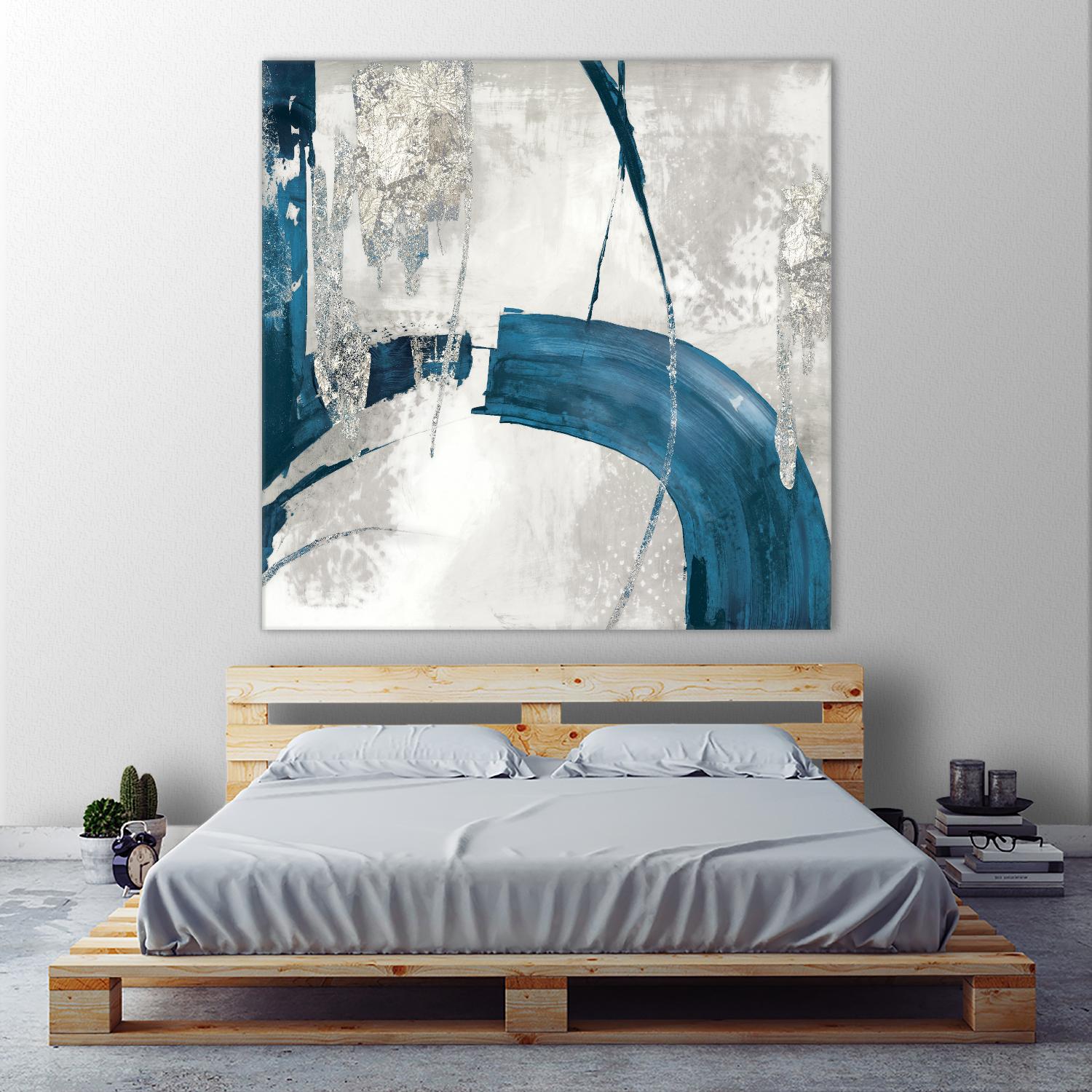 Black Ink I Indigo Version by PI Studio on GIANT ART - blue abstract