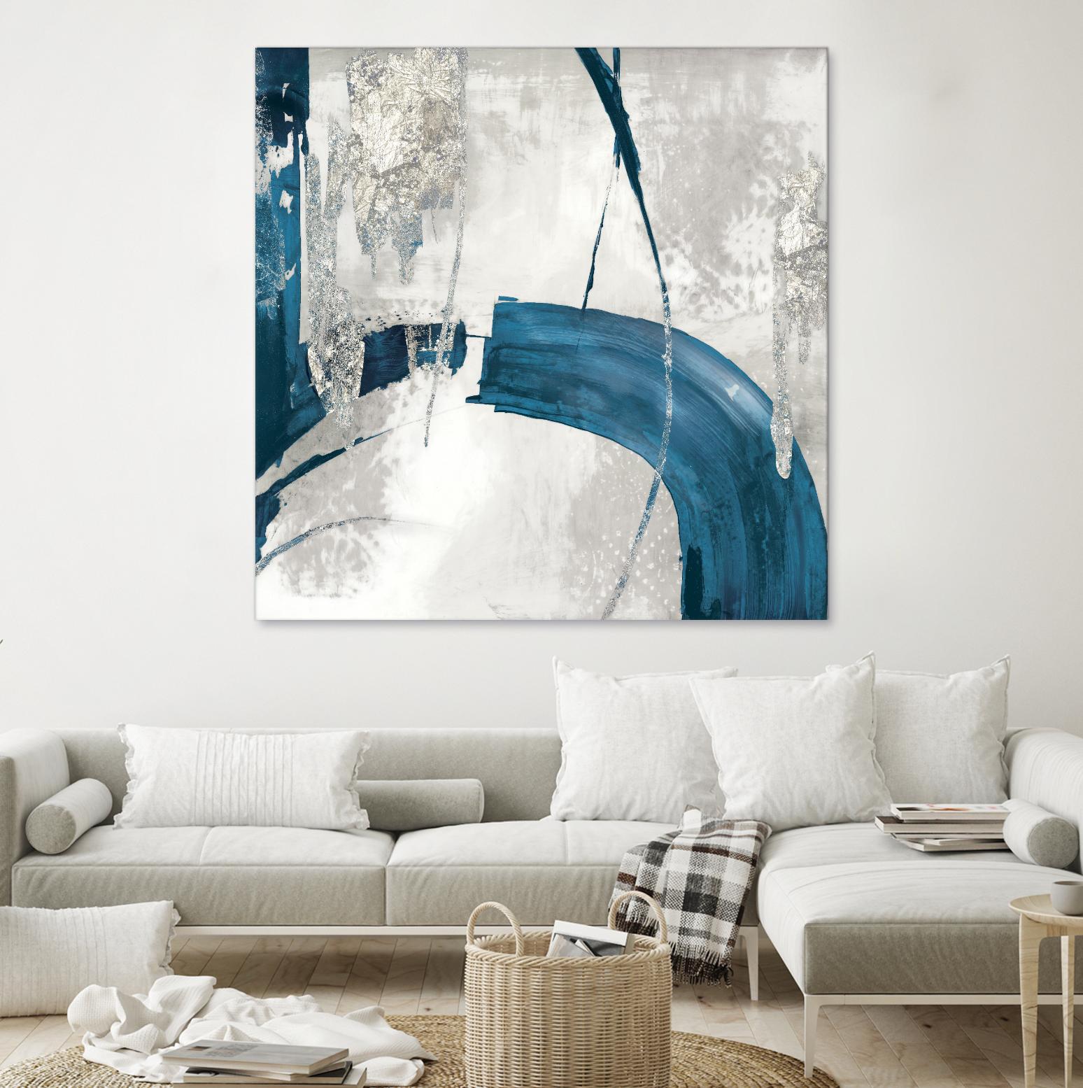 Black Ink I Indigo Version by PI Studio on GIANT ART - blue abstract