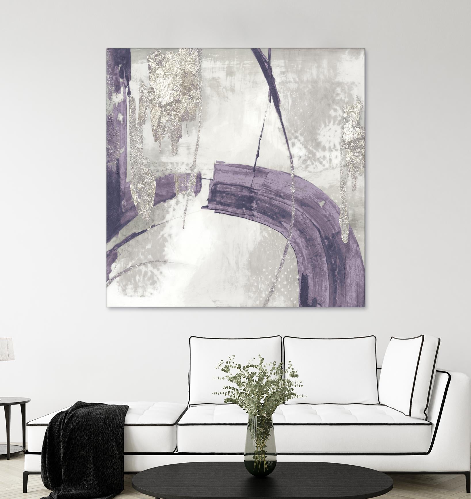 Black Ink I Lavender Version by PI Studio on GIANT ART - purple abstract