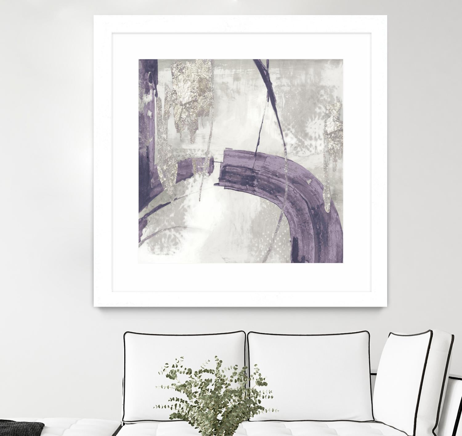Black Ink I Lavender Version by PI Studio on GIANT ART - purple abstract