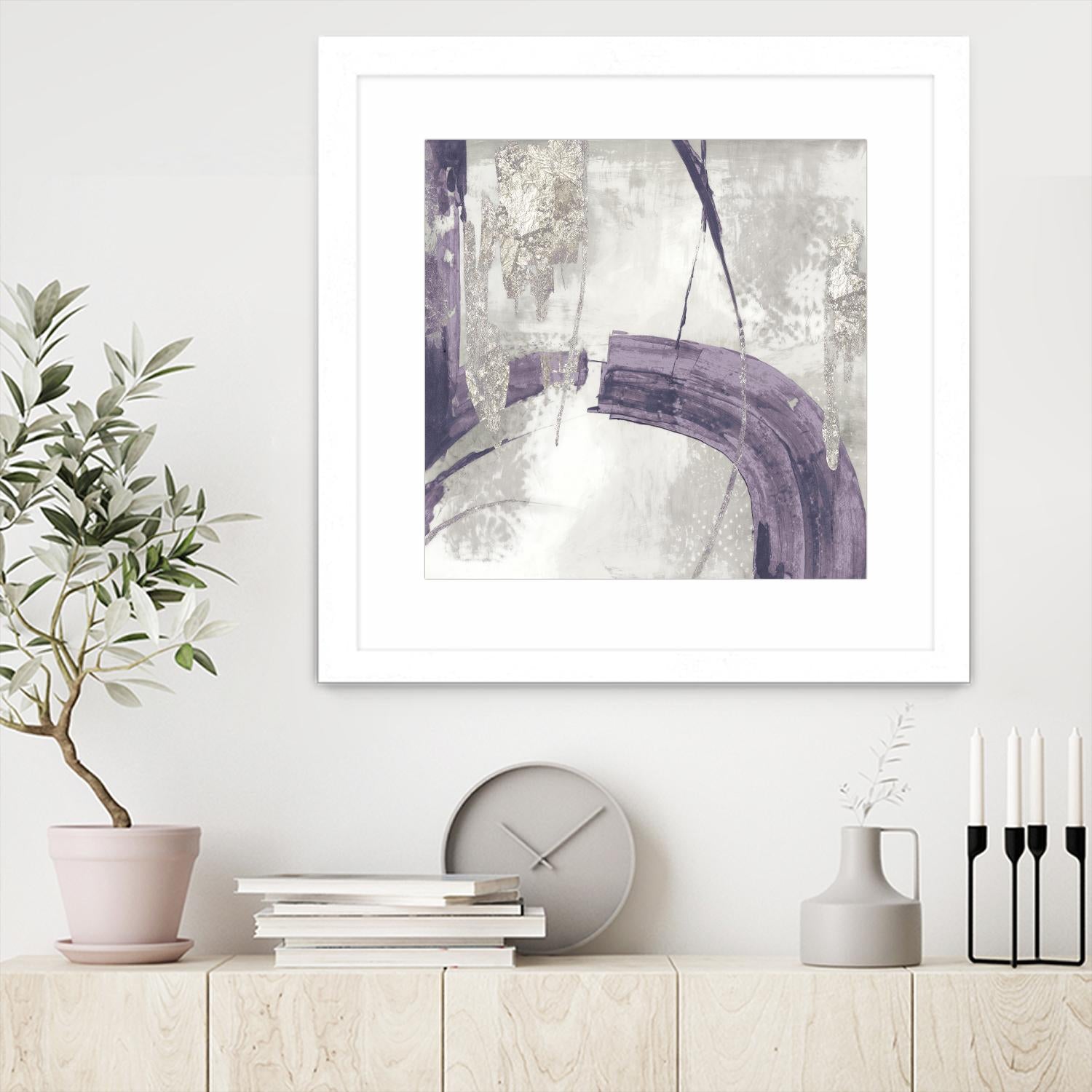 Black Ink I Lavender Version by PI Studio on GIANT ART - purple abstract