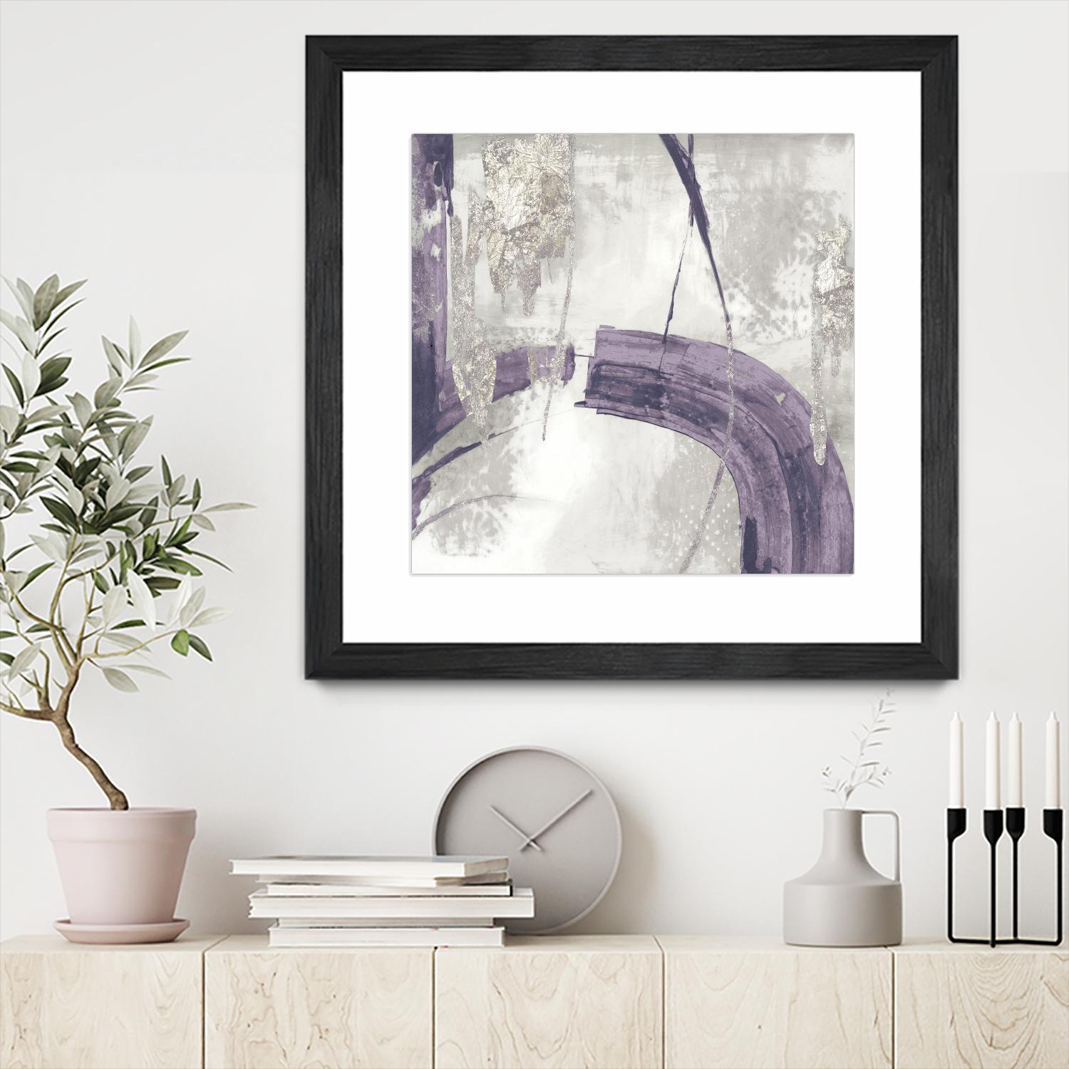 Black Ink I Lavender Version by PI Studio on GIANT ART - purple abstract