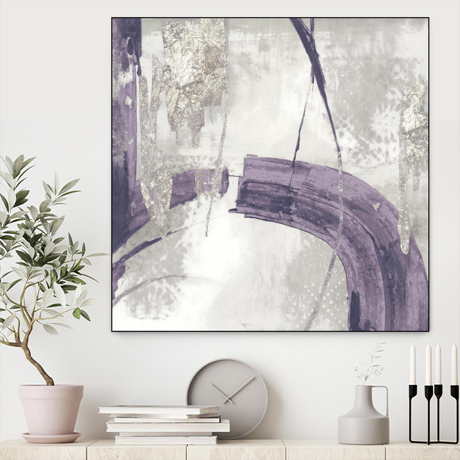 Black Ink I Lavender Version by PI Studio on GIANT ART - purple abstract