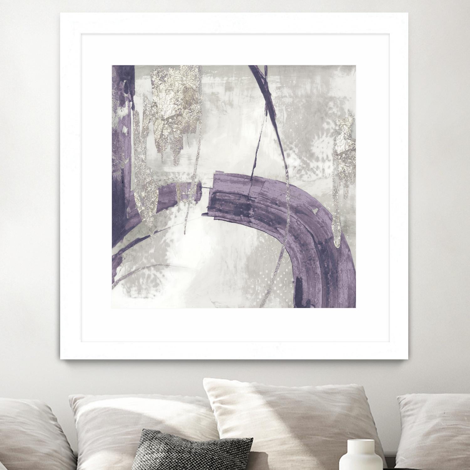 Black Ink I Lavender Version by PI Studio on GIANT ART - purple abstract