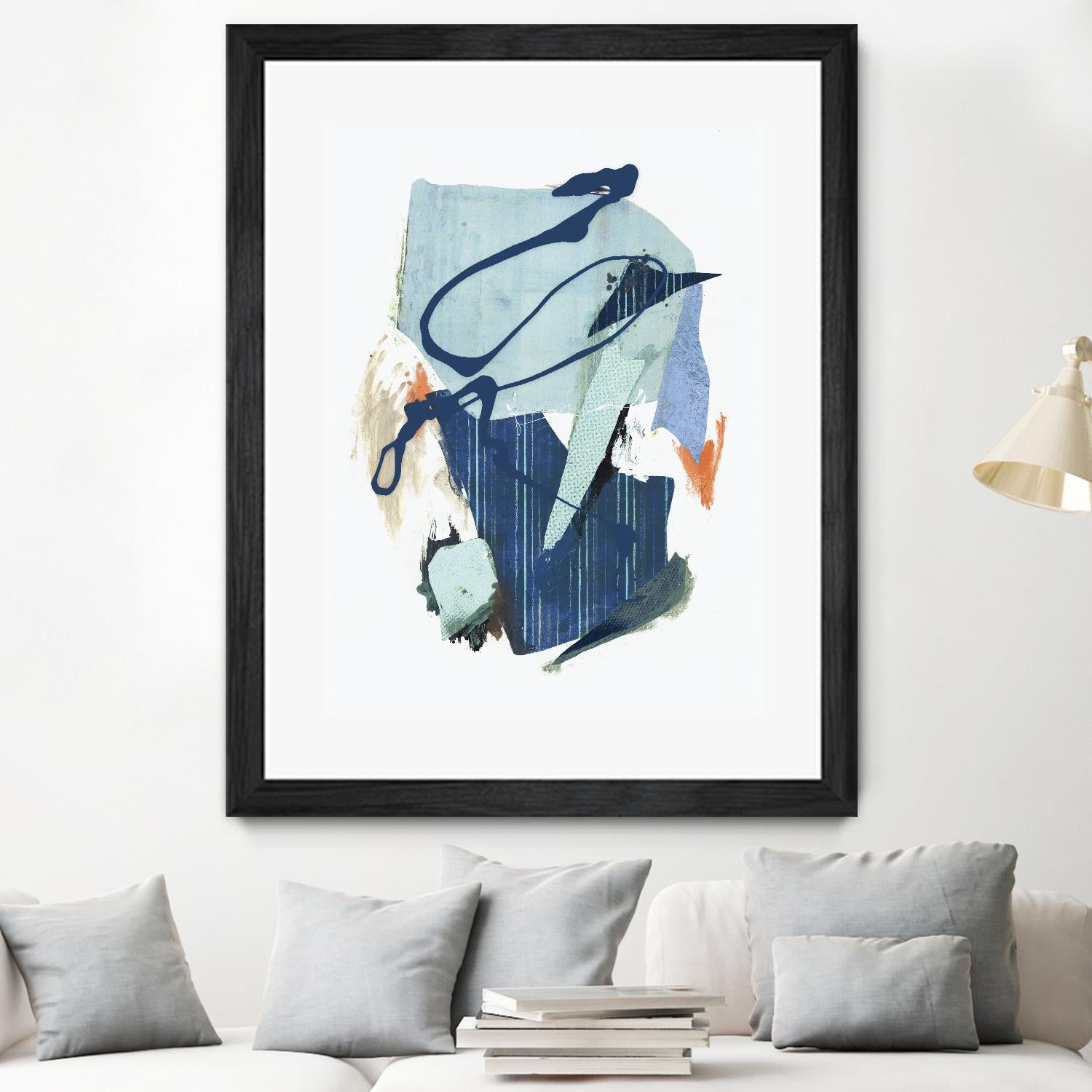Collage I by PI Studio on GIANT ART - cyan abstract