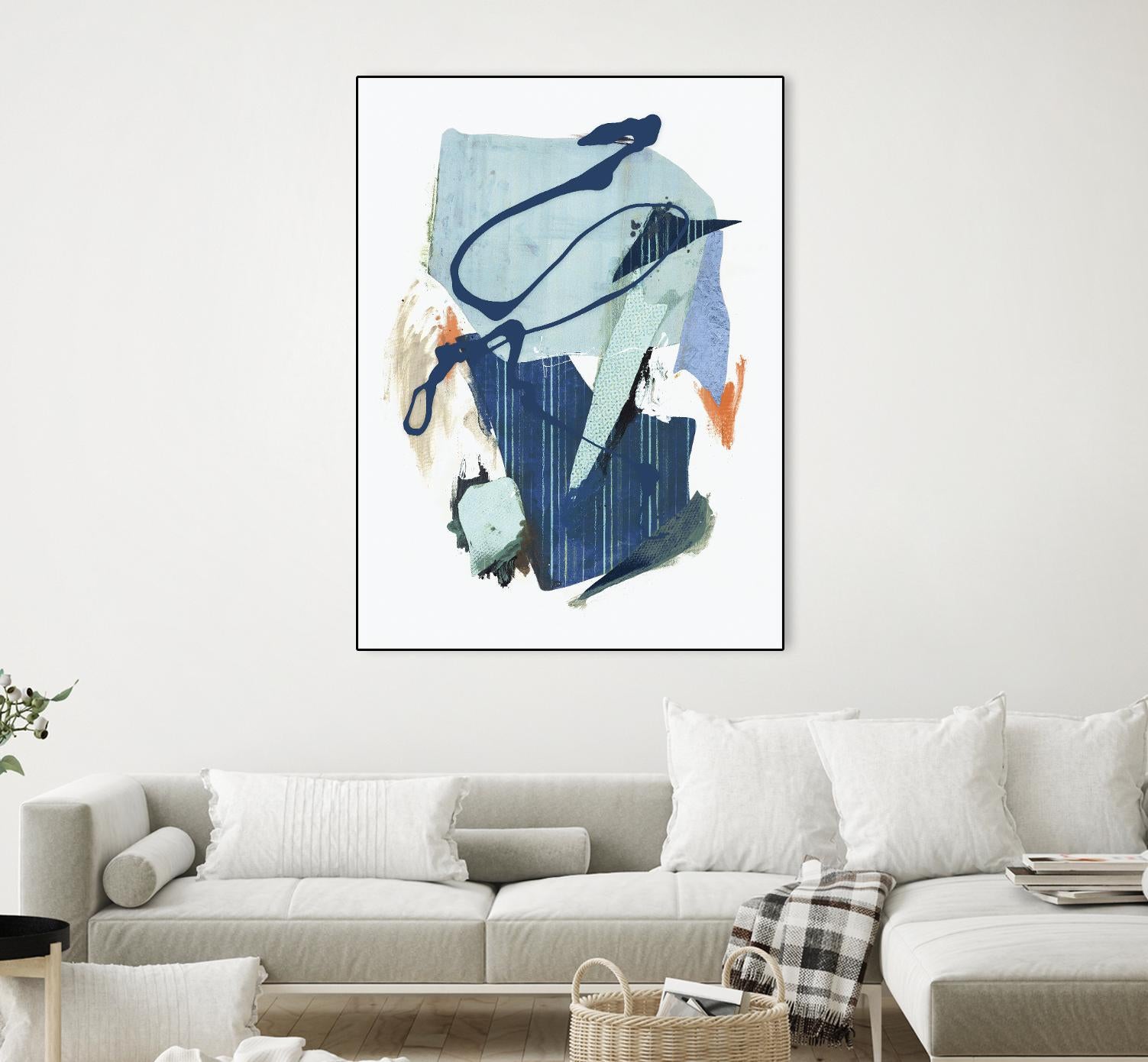 Collage I by PI Studio on GIANT ART - cyan abstract