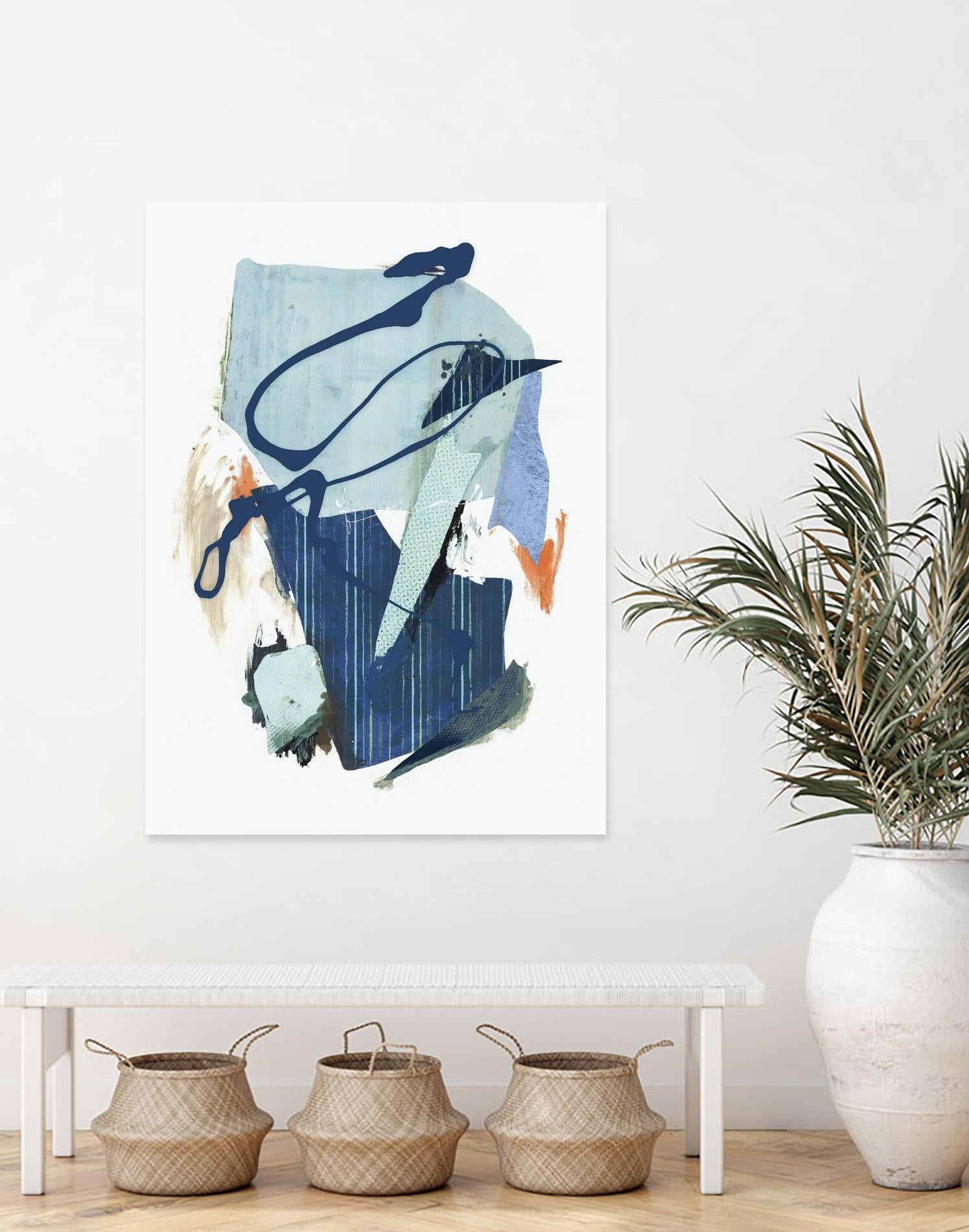 Collage I by PI Studio on GIANT ART - cyan abstract