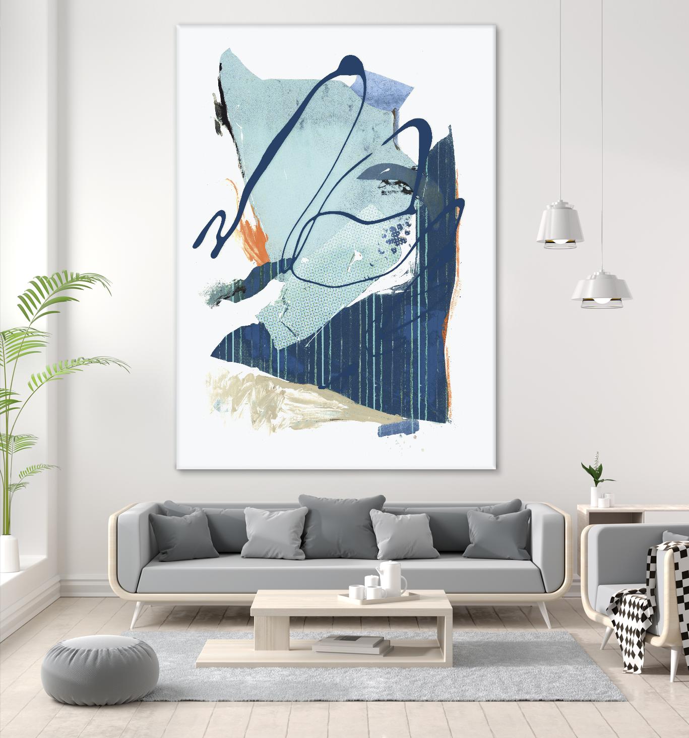 Collage III by PI Studio on GIANT ART - blue abstract