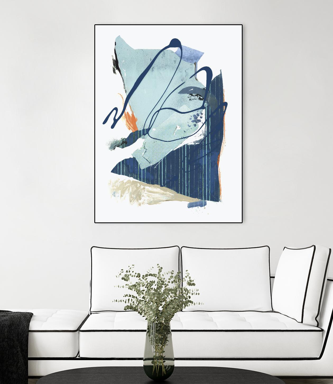 Collage III by PI Studio on GIANT ART - blue abstract