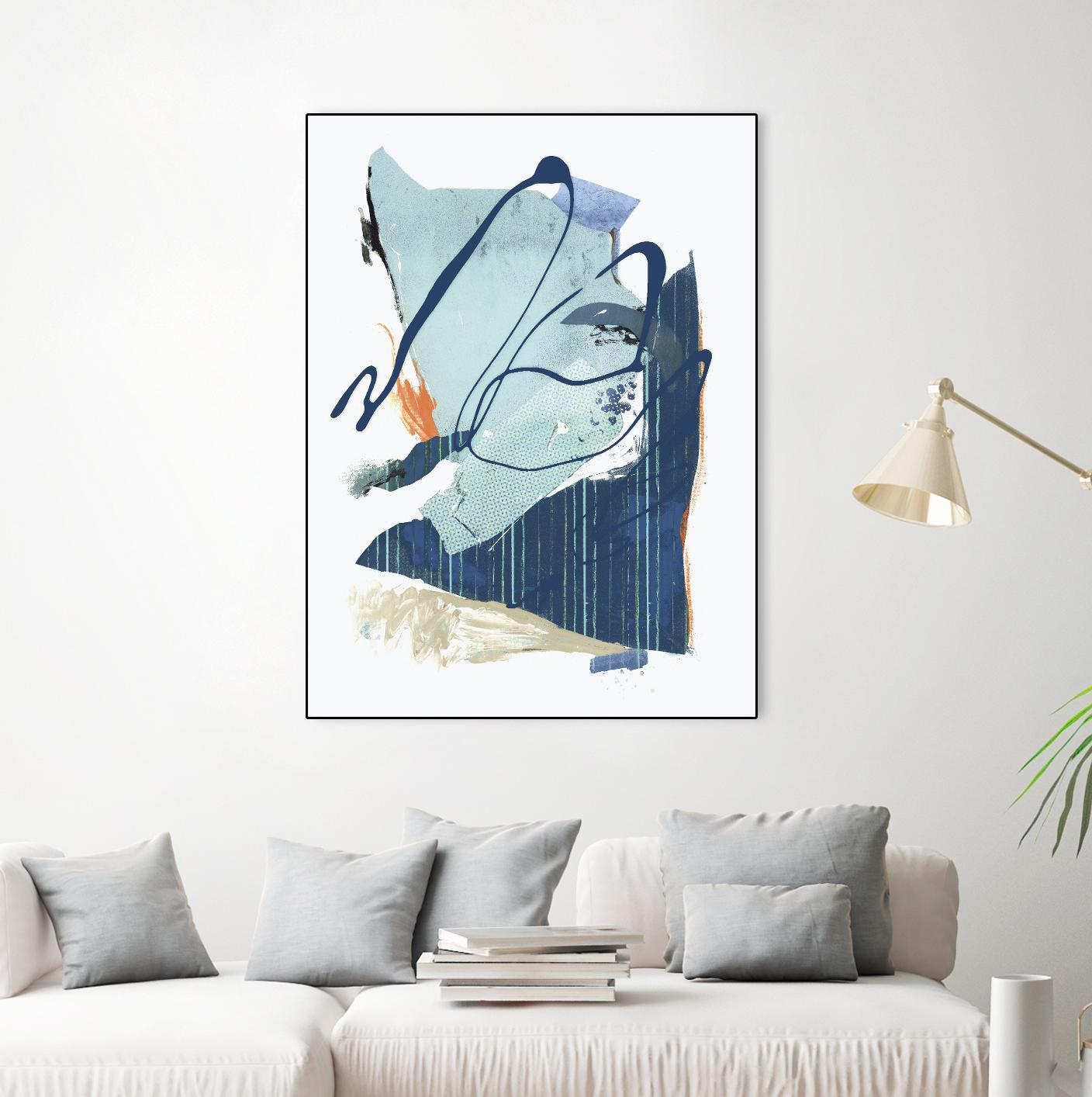 Collage III by PI Studio on GIANT ART - blue abstract