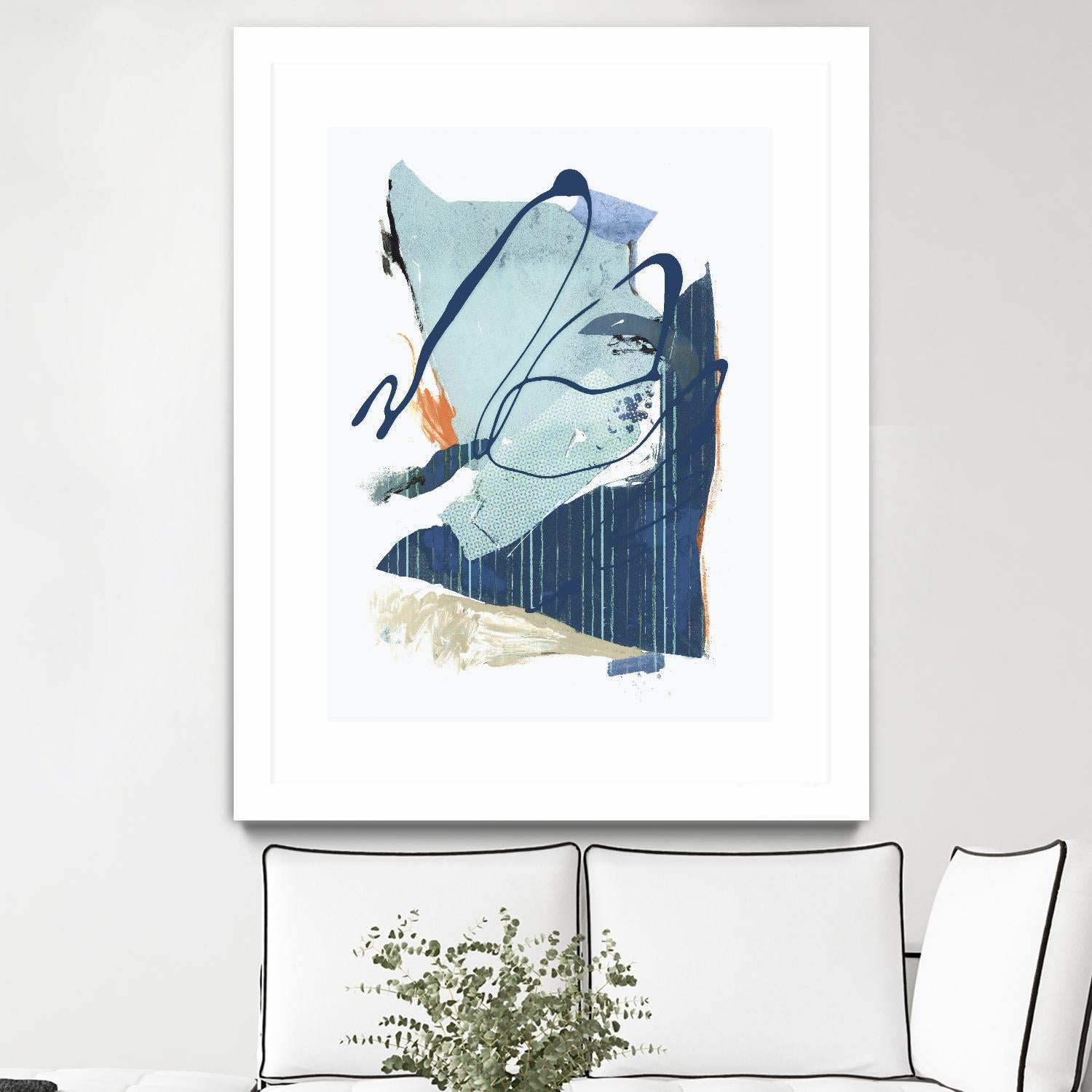 Collage III by PI Studio on GIANT ART - blue abstract