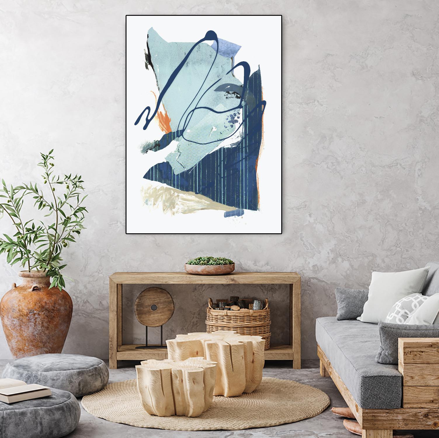 Collage III by PI Studio on GIANT ART - blue abstract