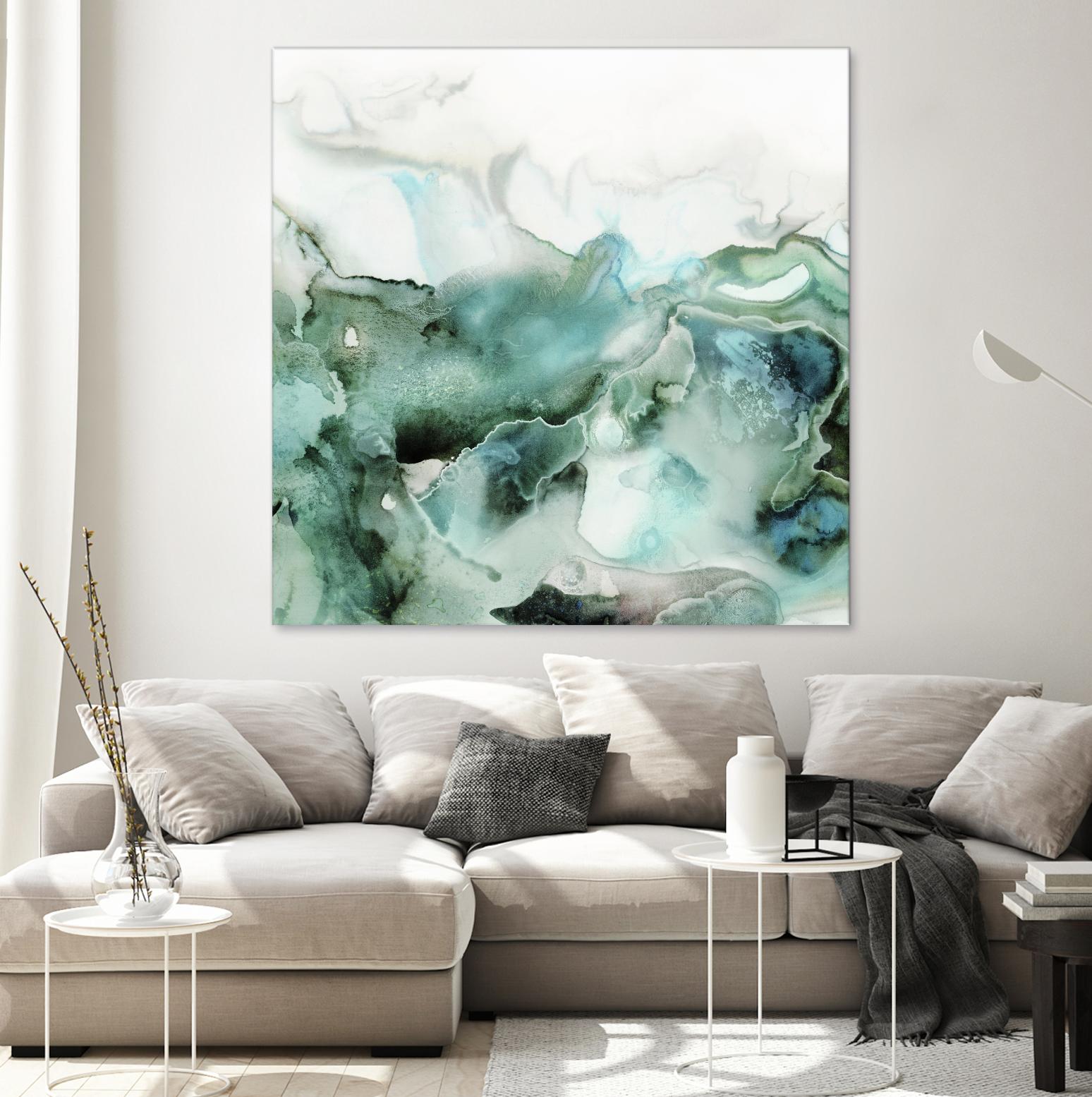 Mint Bubbles I by PI Studio on GIANT ART - white abstract