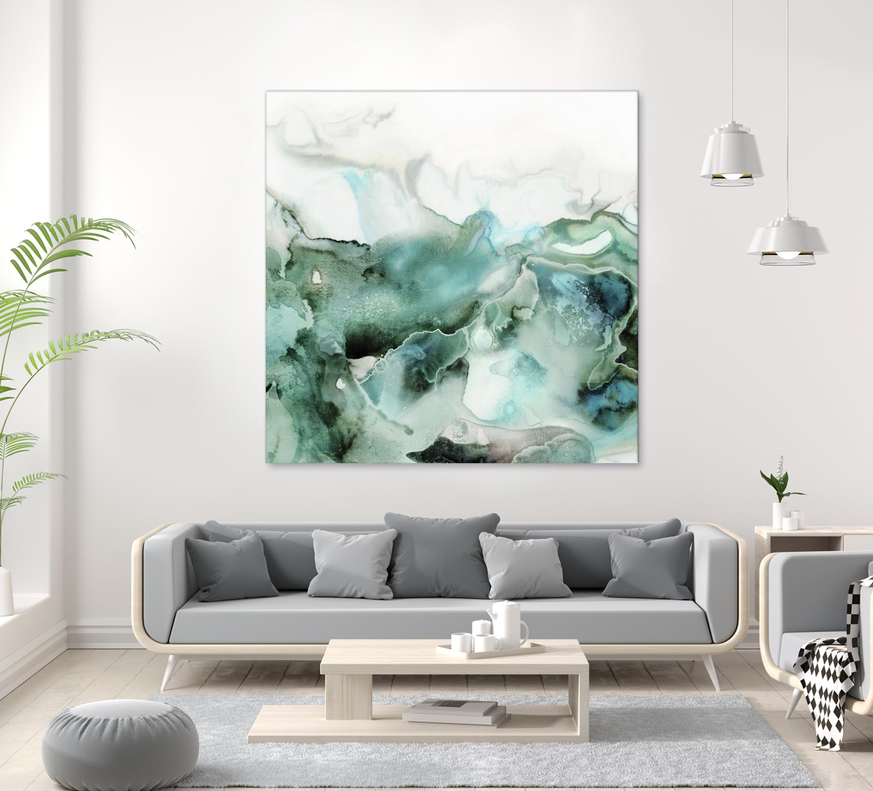 Mint Bubbles I by PI Studio on GIANT ART - white abstract