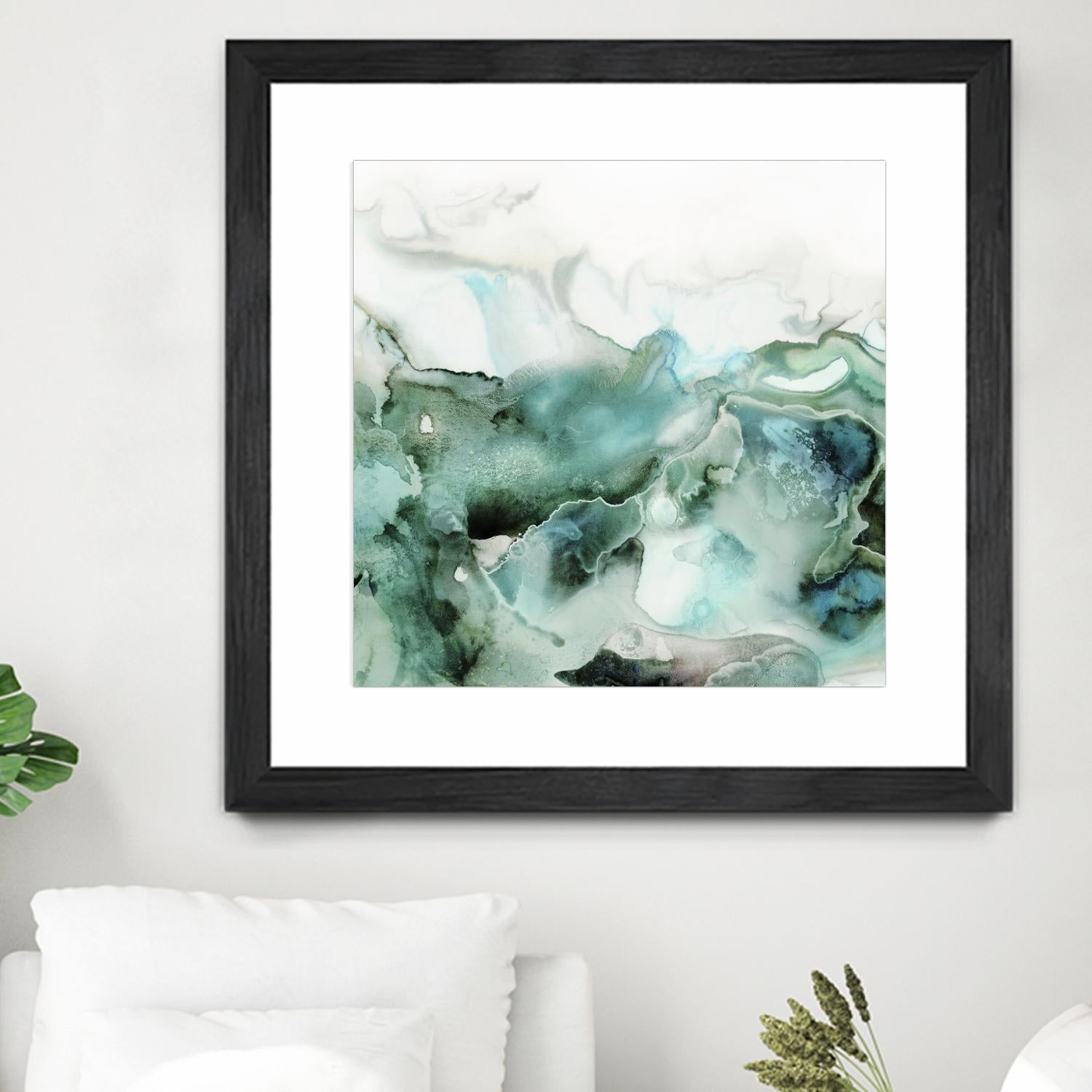Mint Bubbles I by PI Studio on GIANT ART - white abstract
